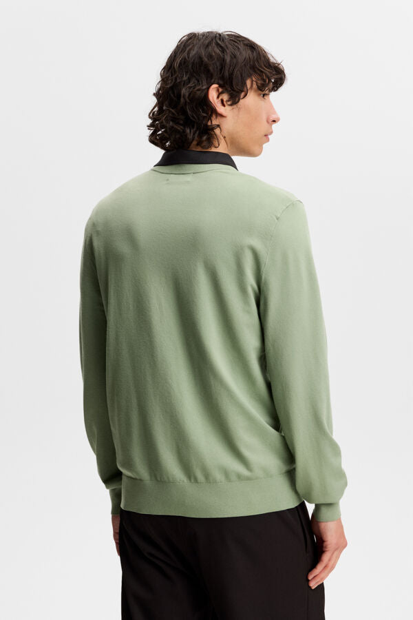 Henry Knitted Sweater / Hedge Green