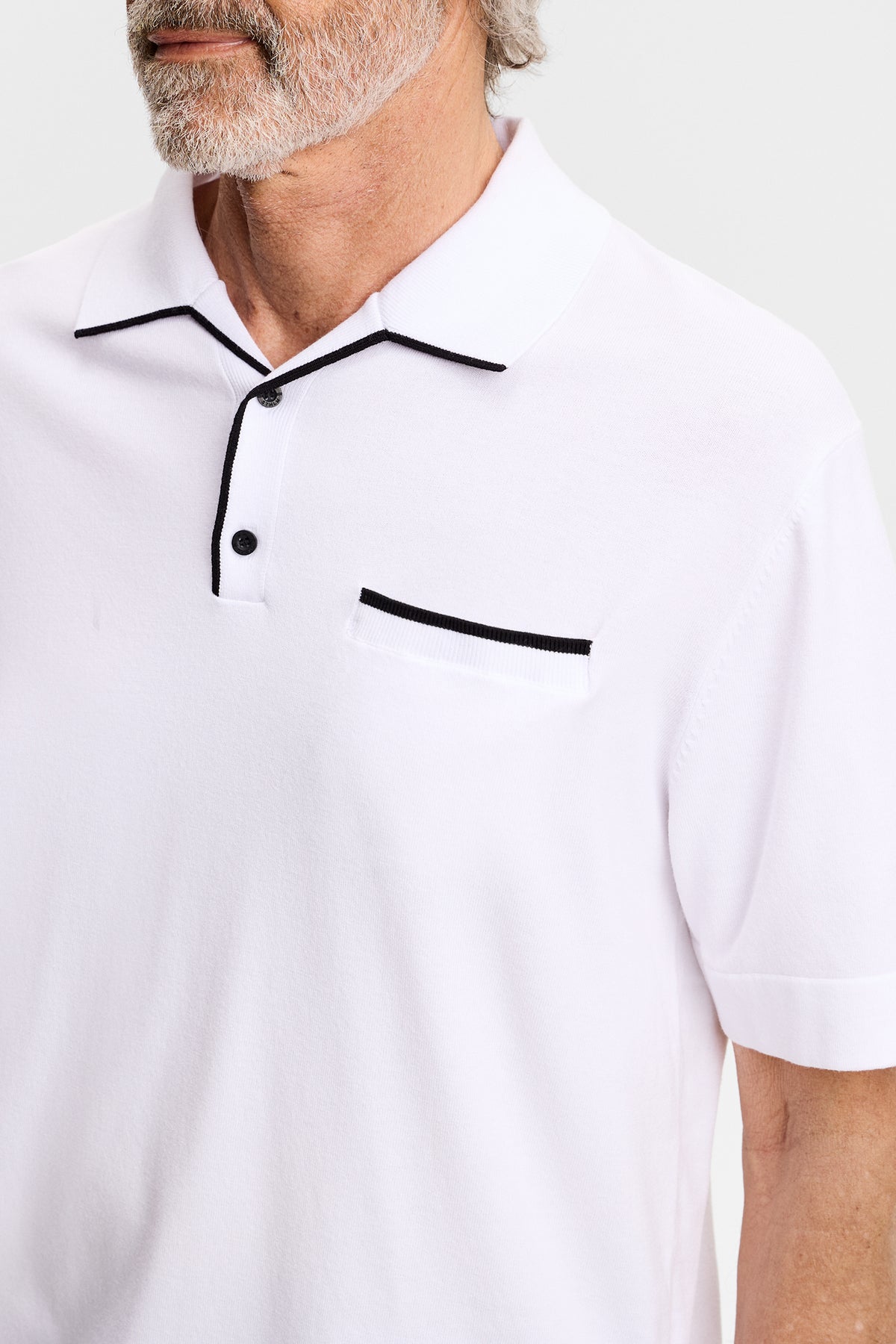 30Y Jesper Retro Relaxed Polo in White by J.Lindeberg