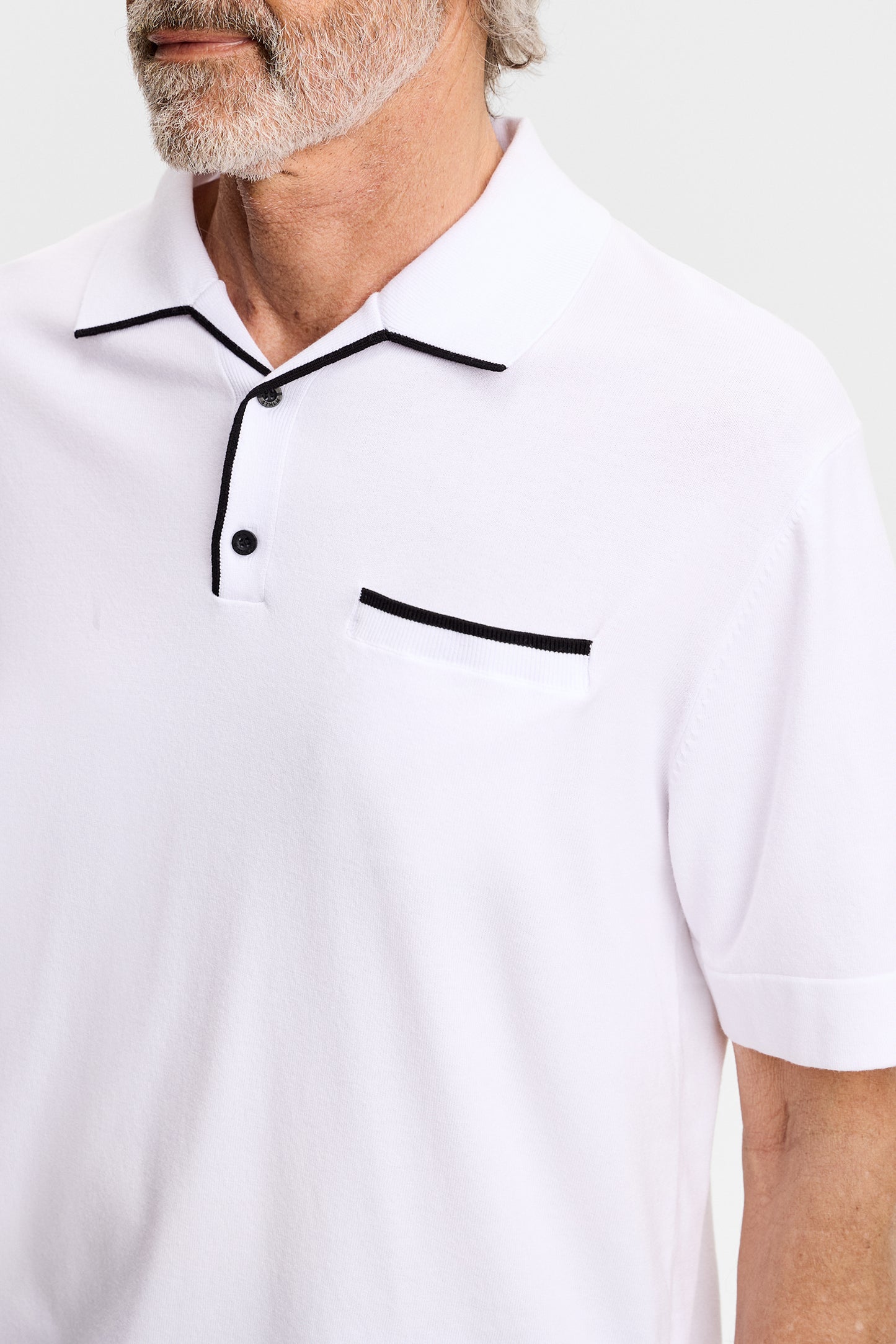 30Y Jesper Retro Relaxed Polo in White by J.Lindeberg