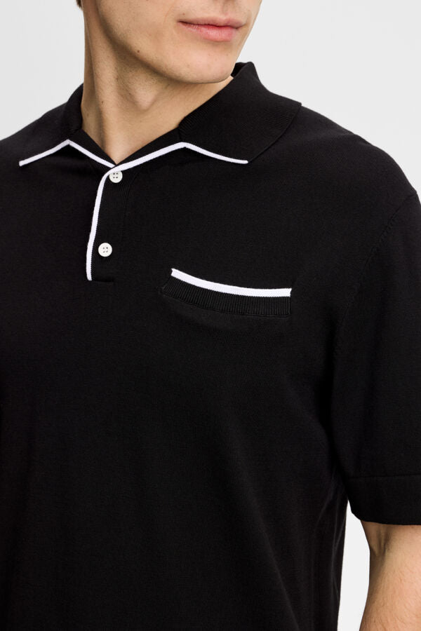 30Y Jesper Retro Relaxed Polo / Black