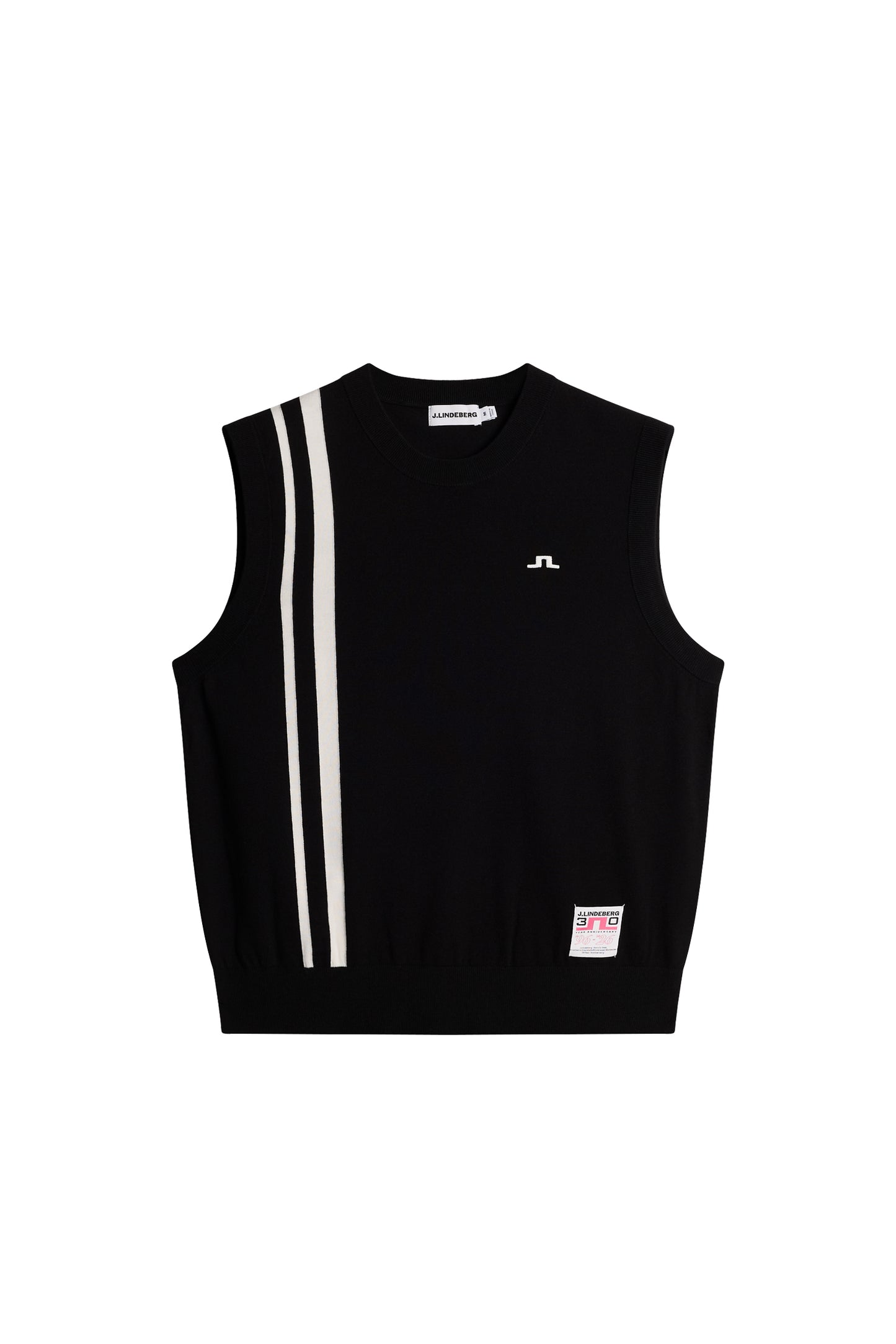 30Y Wallis Knit Vest in Black by J.Lindeberg