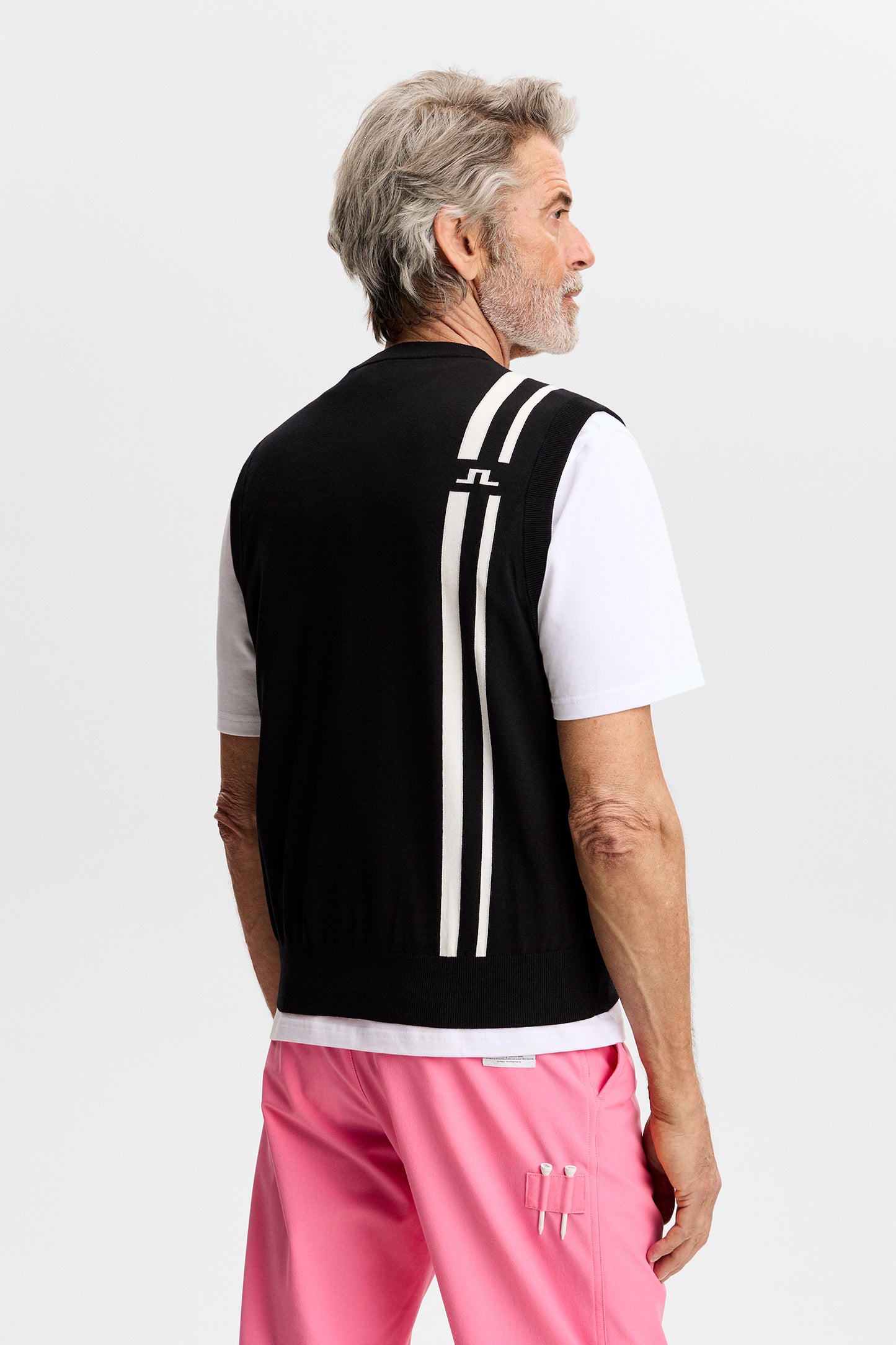 30Y Wallis Knit Vest in Black by J.Lindeberg