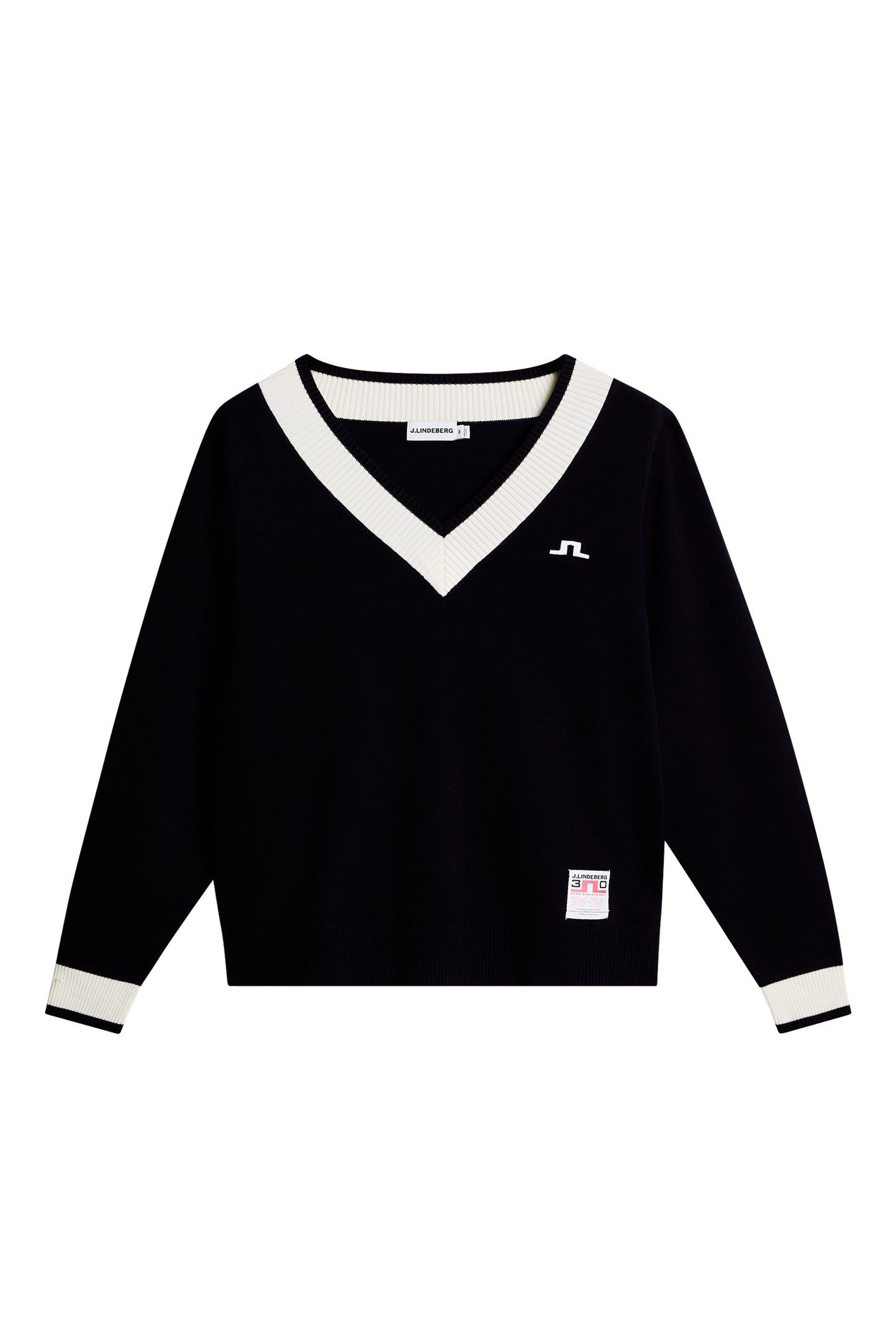 30Y Nikolas Knit Sweater in Black by J.Lindeberg