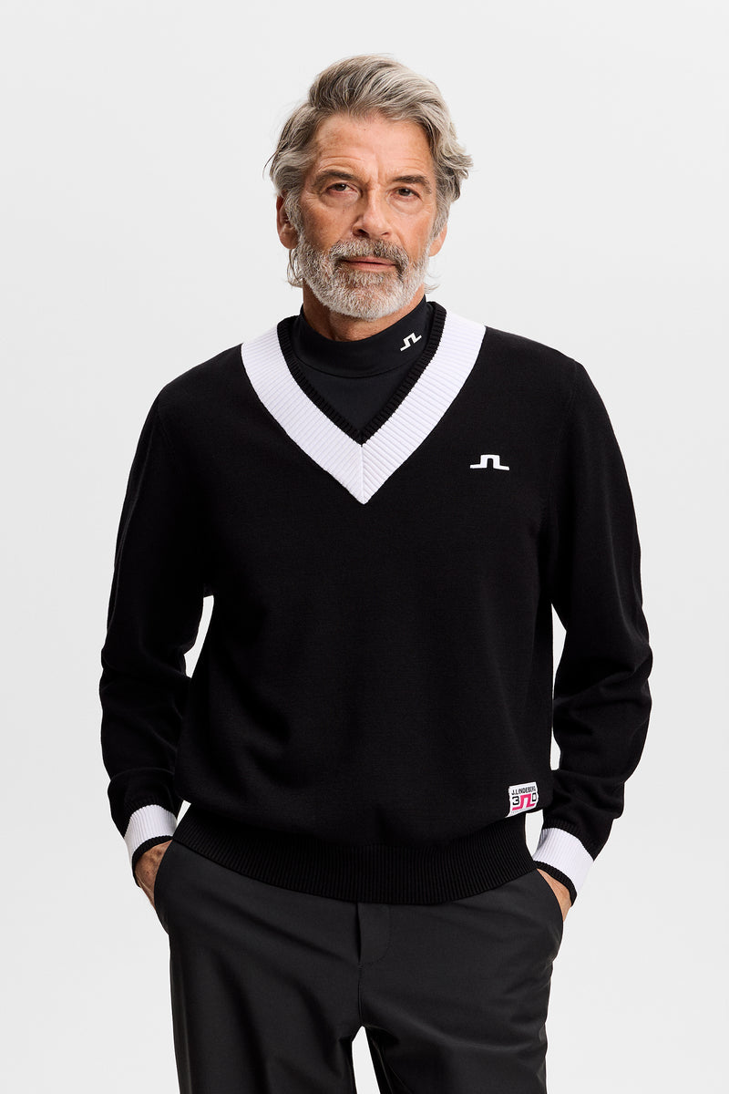 30Y Nikolas Knit Sweater in Black by J.Lindeberg