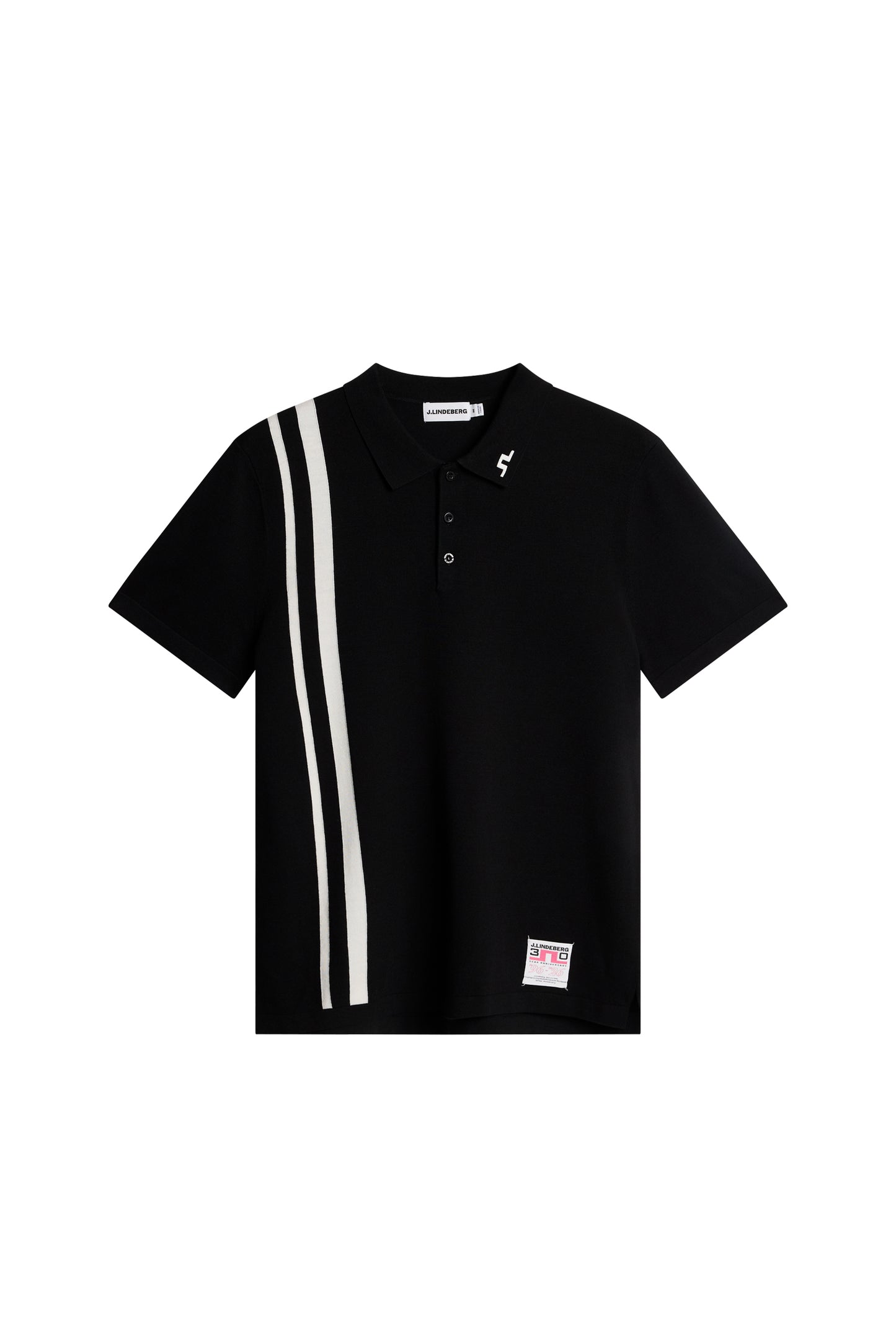 30Y Wallis Knit Polo in Black by J.Lindeberg