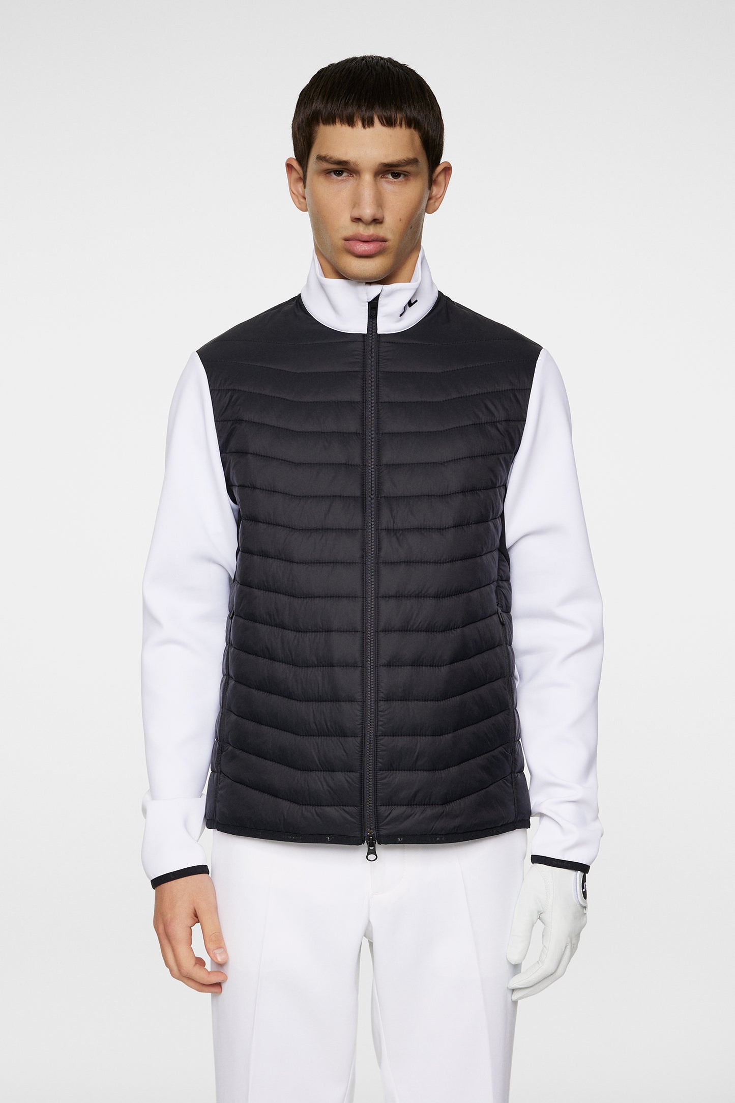 Holden Quilt Hybrid Jacket in White by J.Lindeberg