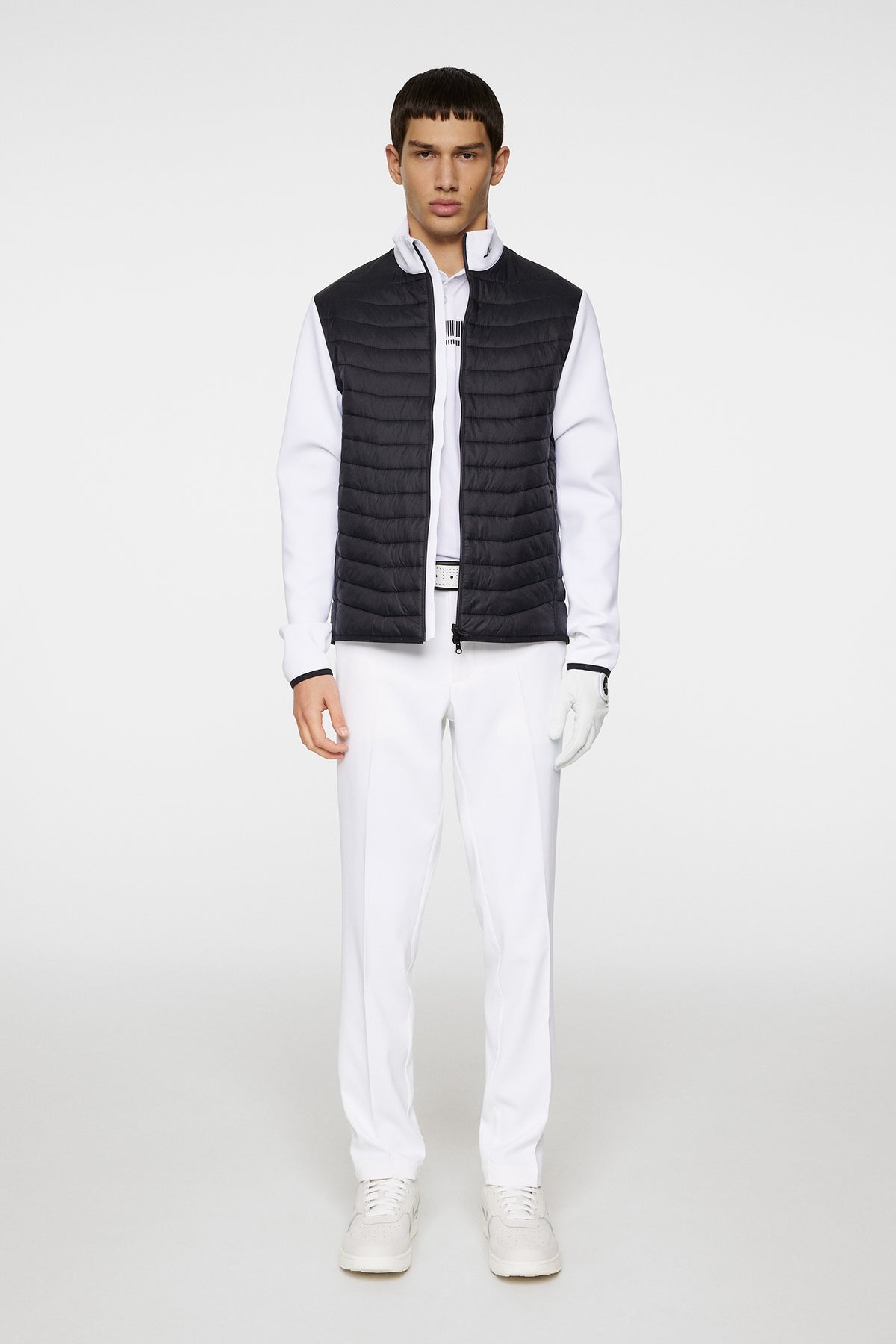 Holden Quilt Hybrid Jacket in White by J.Lindeberg