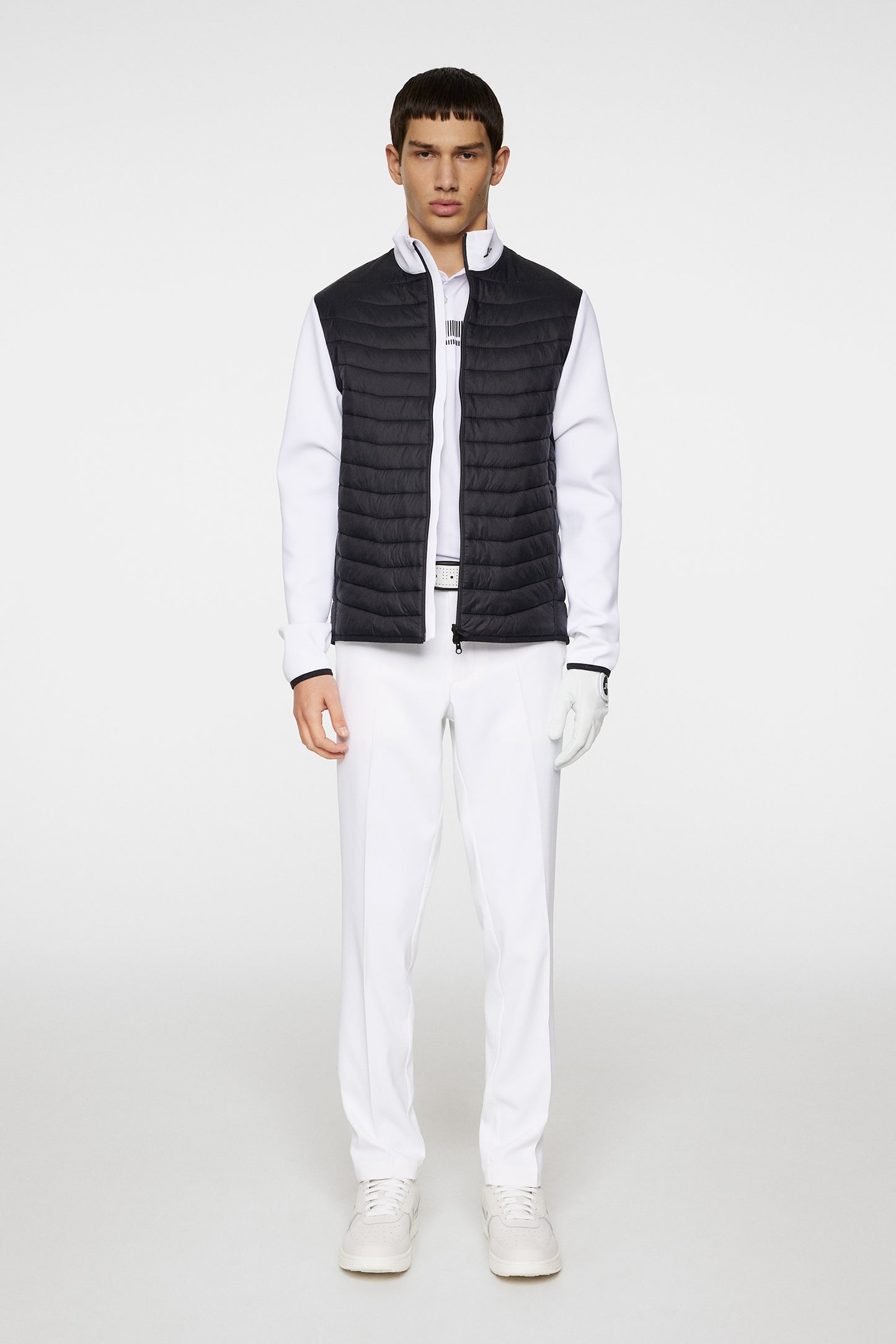 Holden Quilt Hybrid Jacket in White by J.Lindeberg