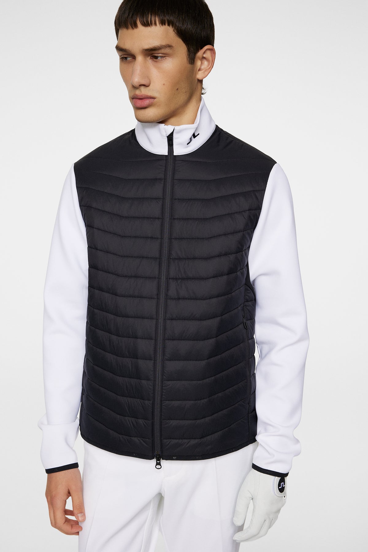 Holden Quilt Hybrid Jacket in White by J.Lindeberg