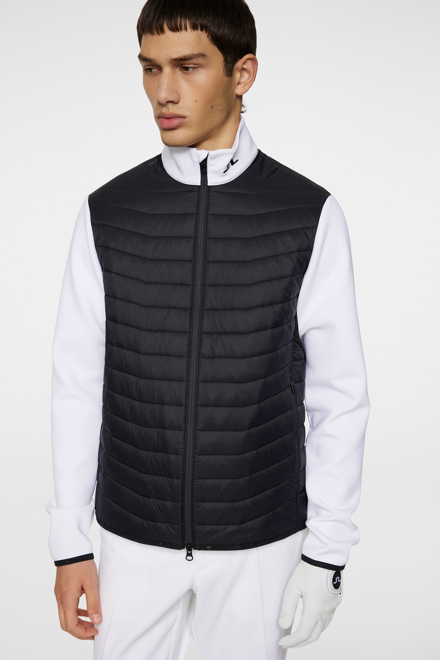 Holden Quilt Hybrid Jacket in White by J.Lindeberg