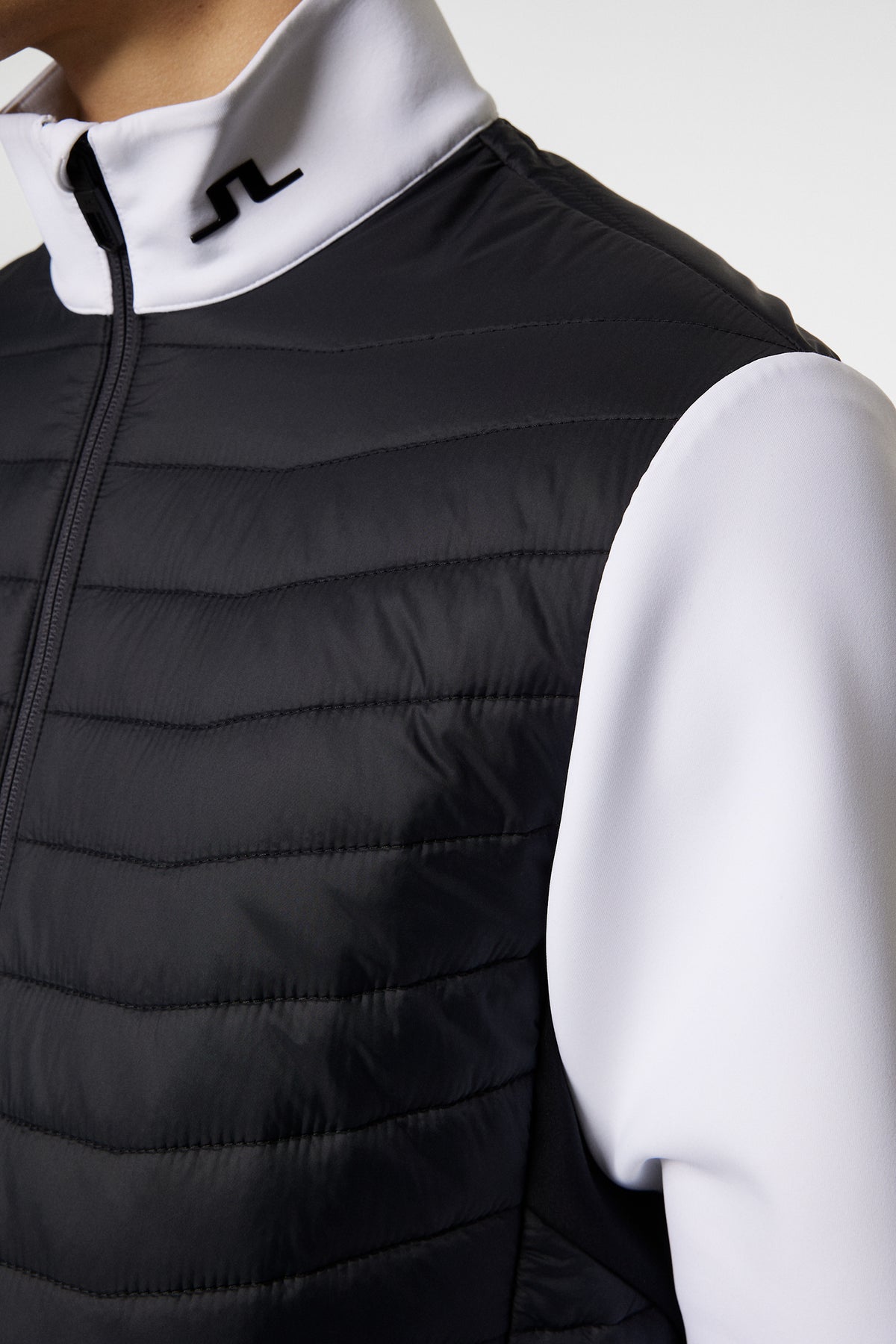 Holden Quilt Hybrid Jacket in White by J.Lindeberg