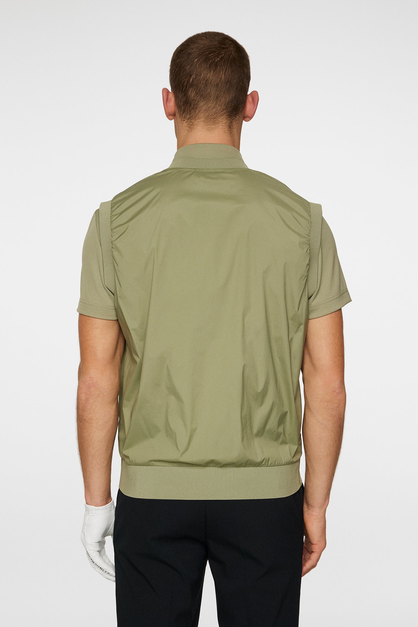 Hybrid Vest Windbreaker in Oil Green by J.Lindeberg