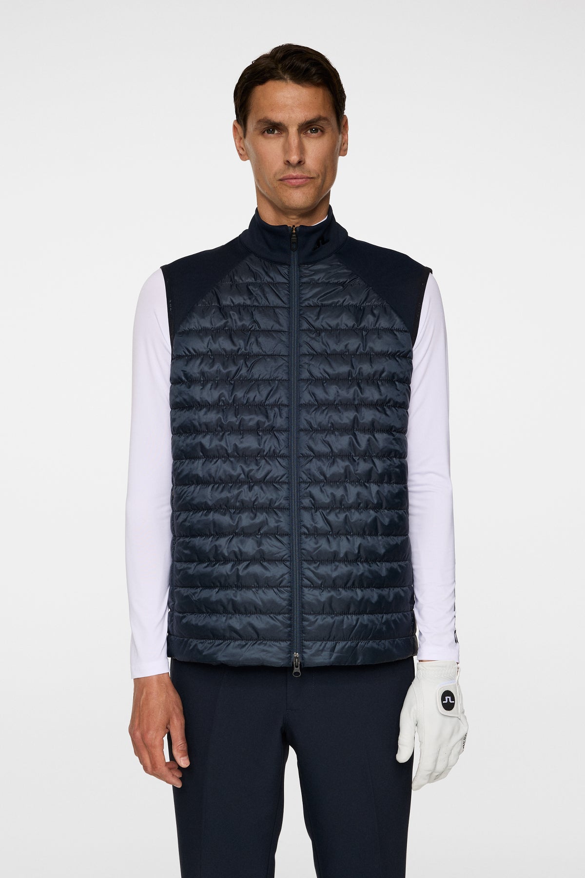 Hayden Quilt Hybrid Vest in JL Navy by J.Lindeberg