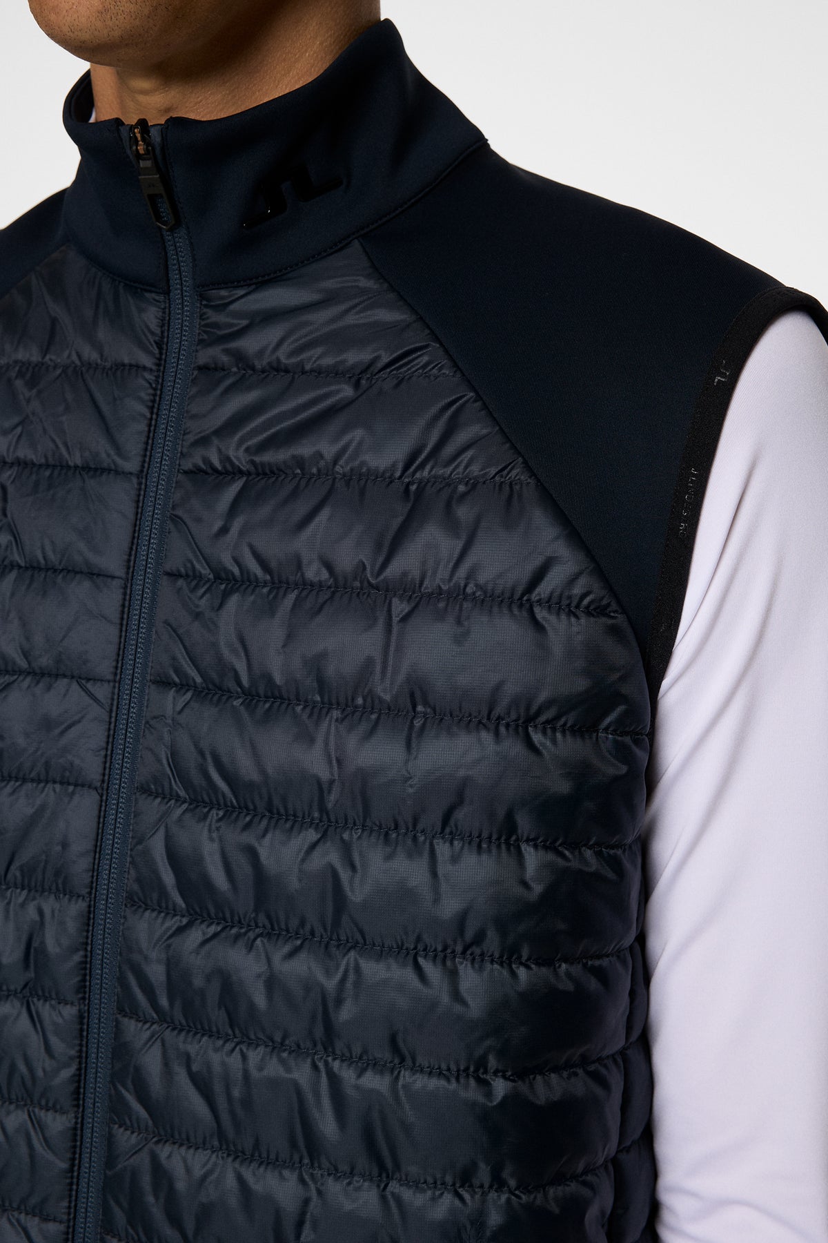 Hayden Quilt Hybrid Vest in JL Navy by J.Lindeberg