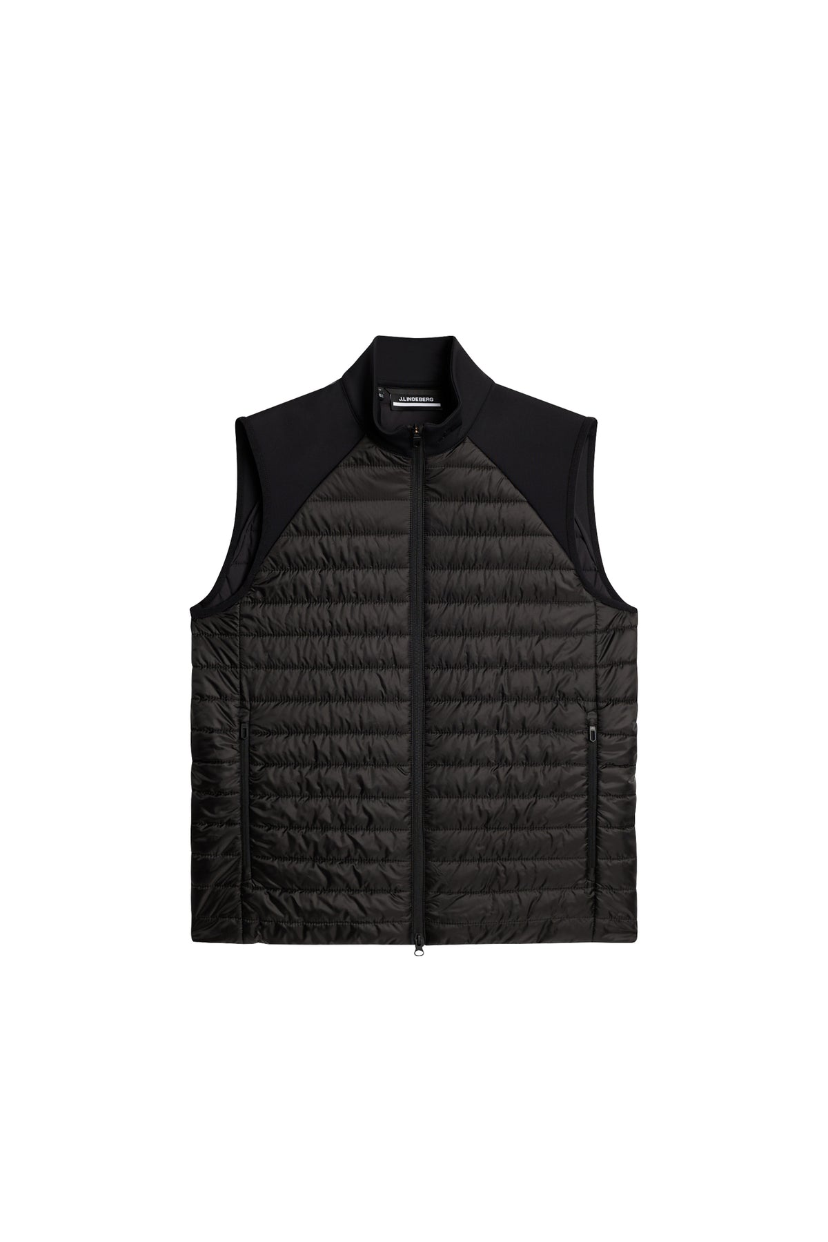 Hayden Quilt Hybrid Vest in Black by J.Lindeberg