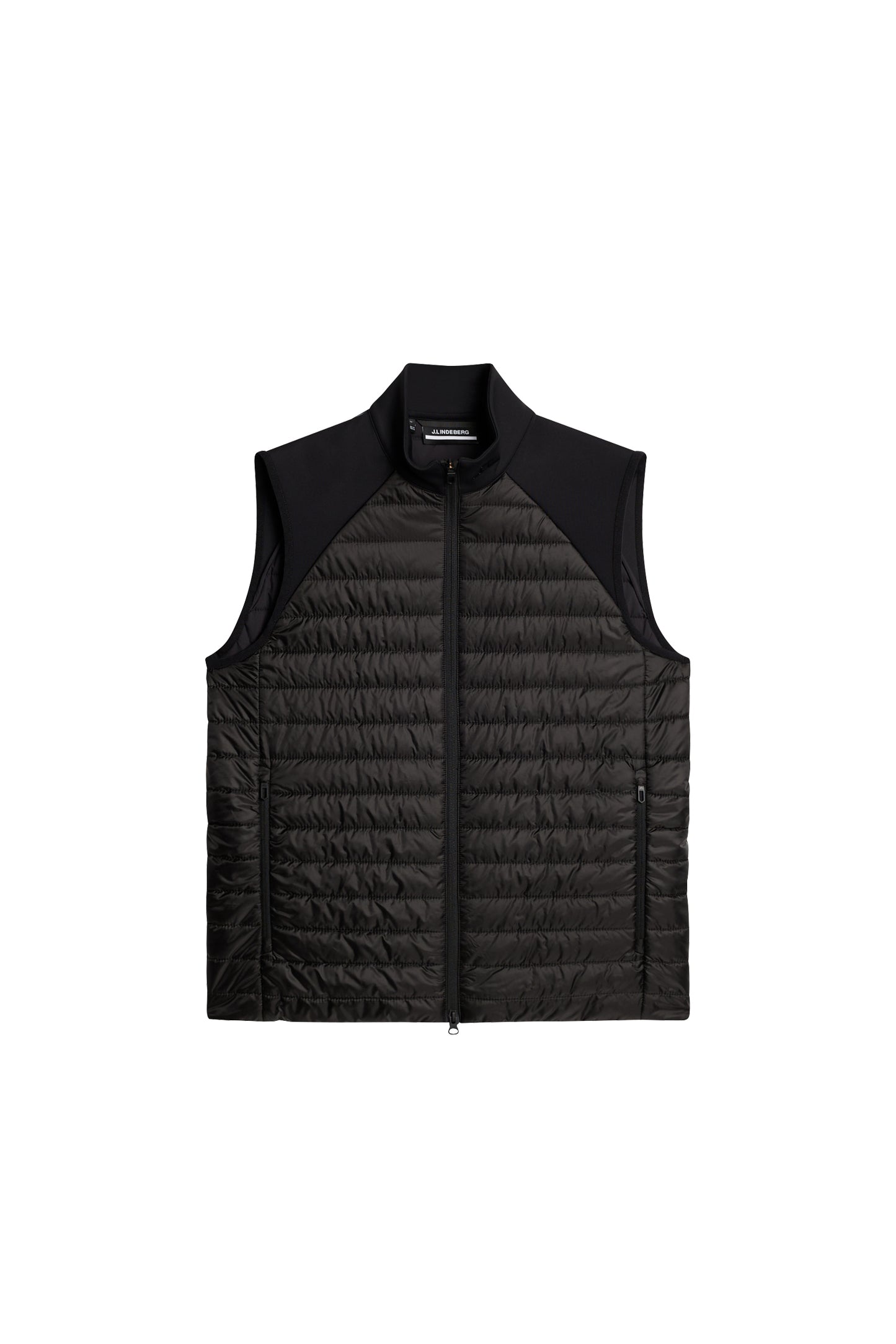 Hayden Quilt Hybrid Vest in Black by J.Lindeberg