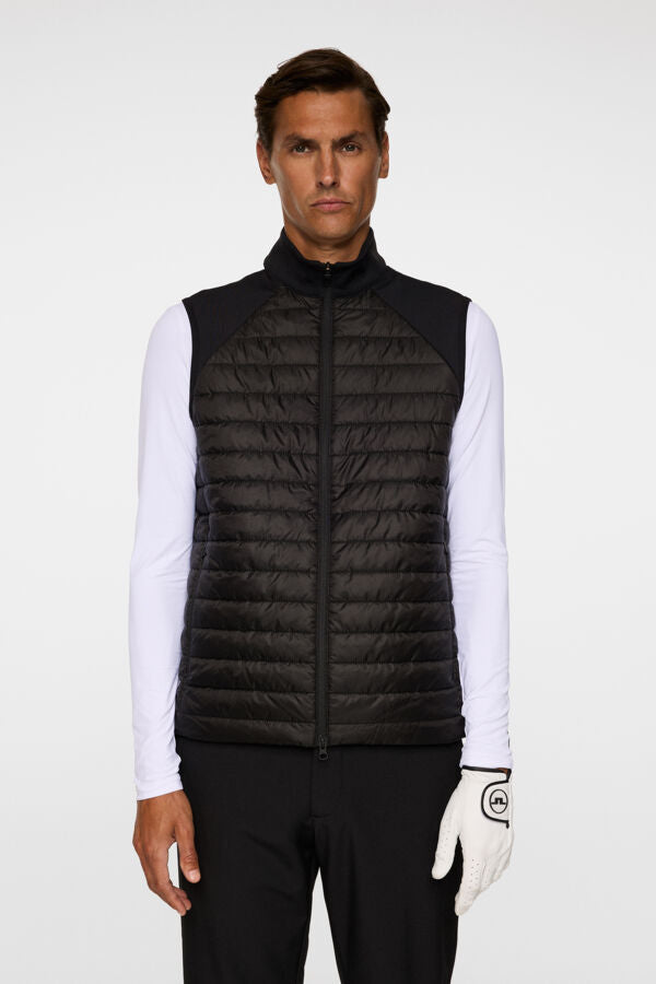 Hayden Quilt Hybrid Vest / Black
