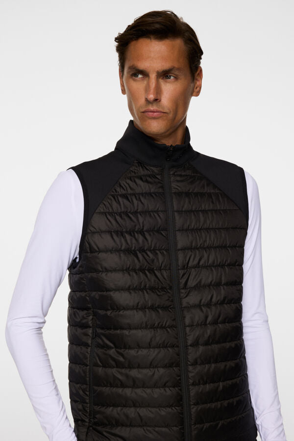 Hayden Quilt Hybrid Vest / Black