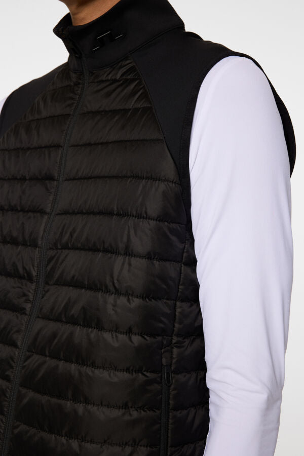 Hayden Quilt Hybrid Vest / Black