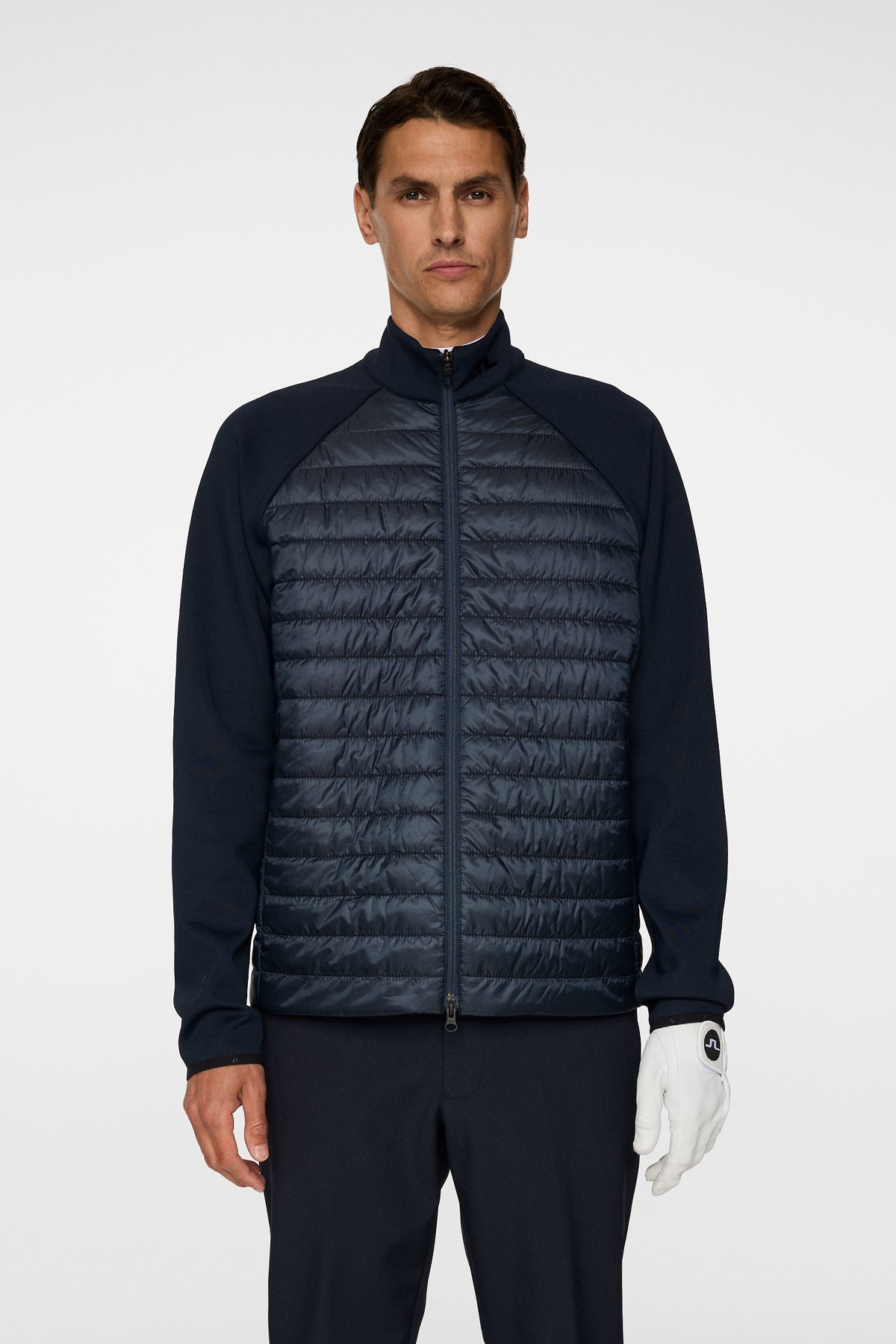 Hayden Quilt Hybrid Jacket in JL Navy by J.Lindeberg