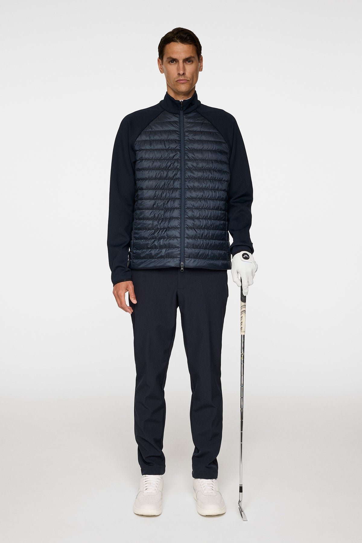 Hayden Quilt Hybrid Jacket in JL Navy by J.Lindeberg