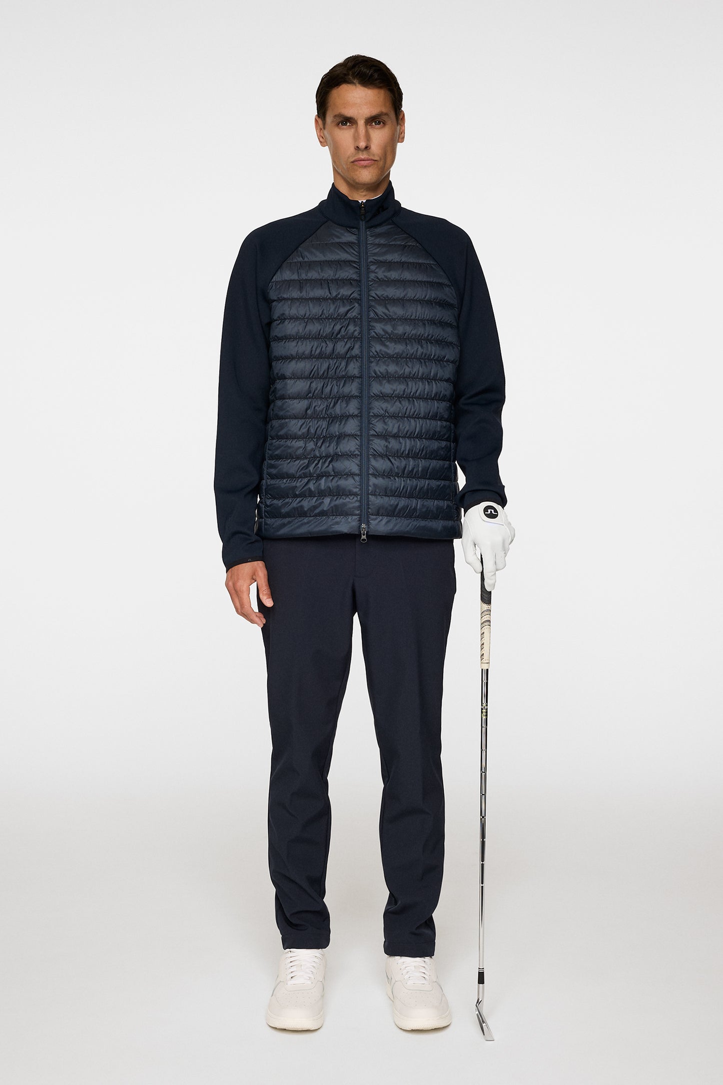 Hayden Quilt Hybrid Jacket in JL Navy by J.Lindeberg