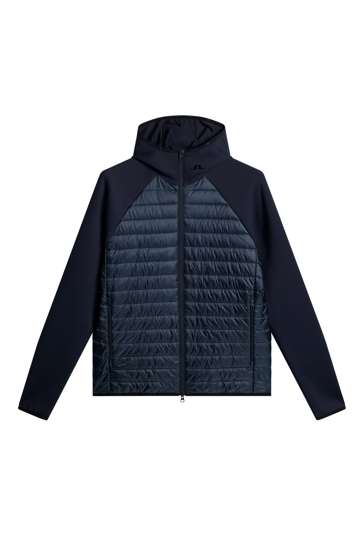 Hayden Quilt Hybrid Hood in JL Navy by J.Lindeberg