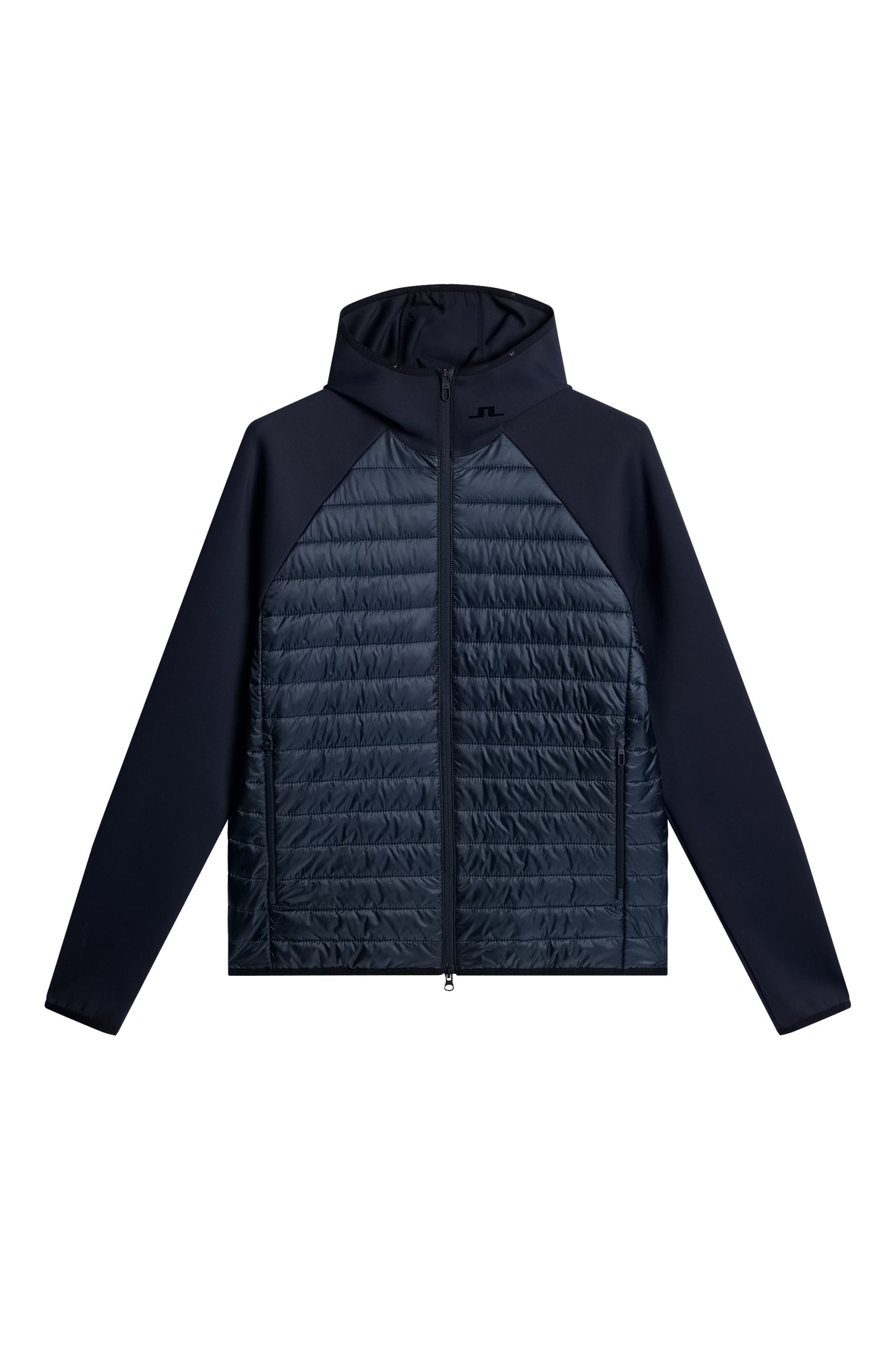 Hayden Quilt Hybrid Hood in JL Navy by J.Lindeberg