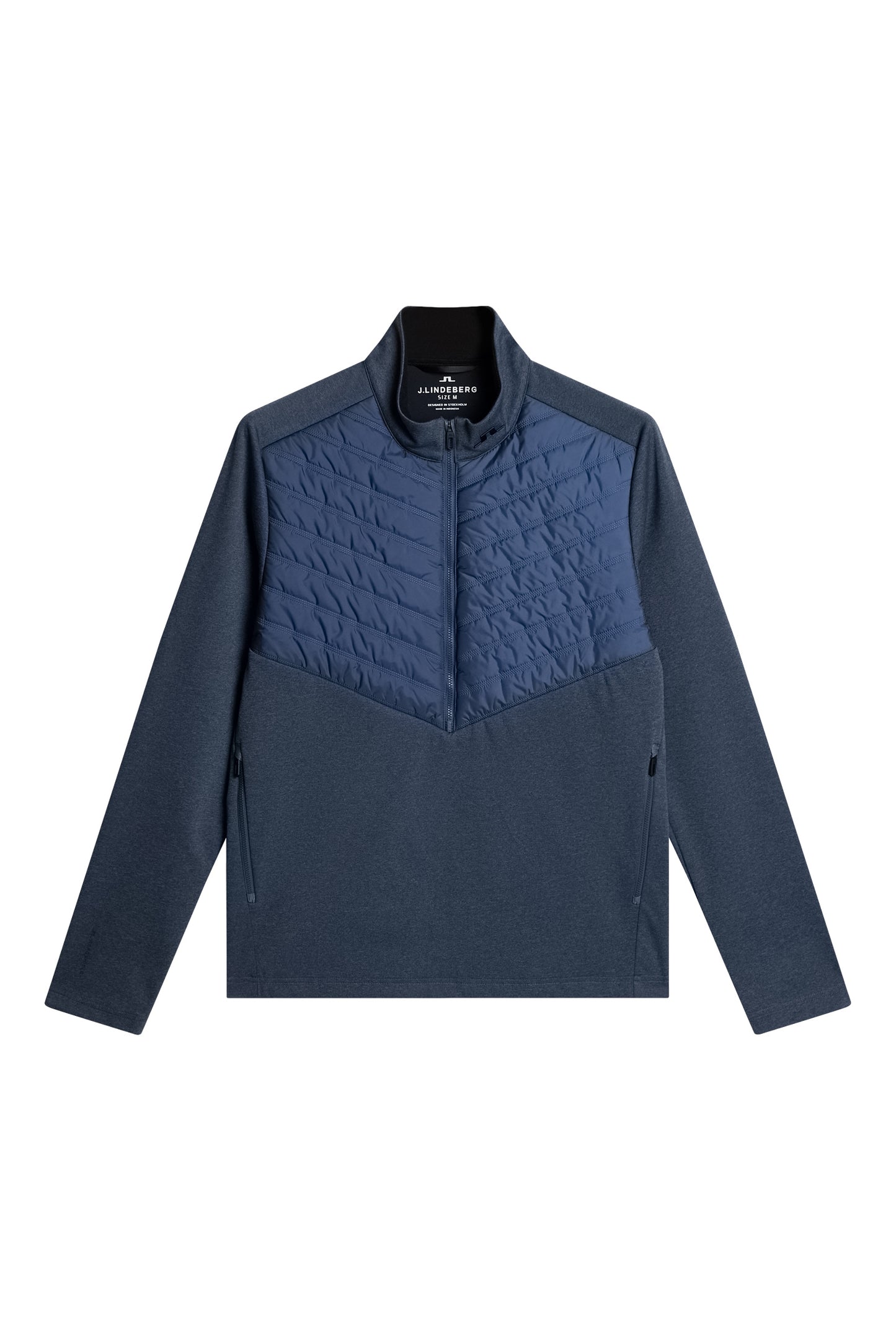 Raph Quilt Hybrid Jacket in Vintage Indigo melange by J.Lindeberg