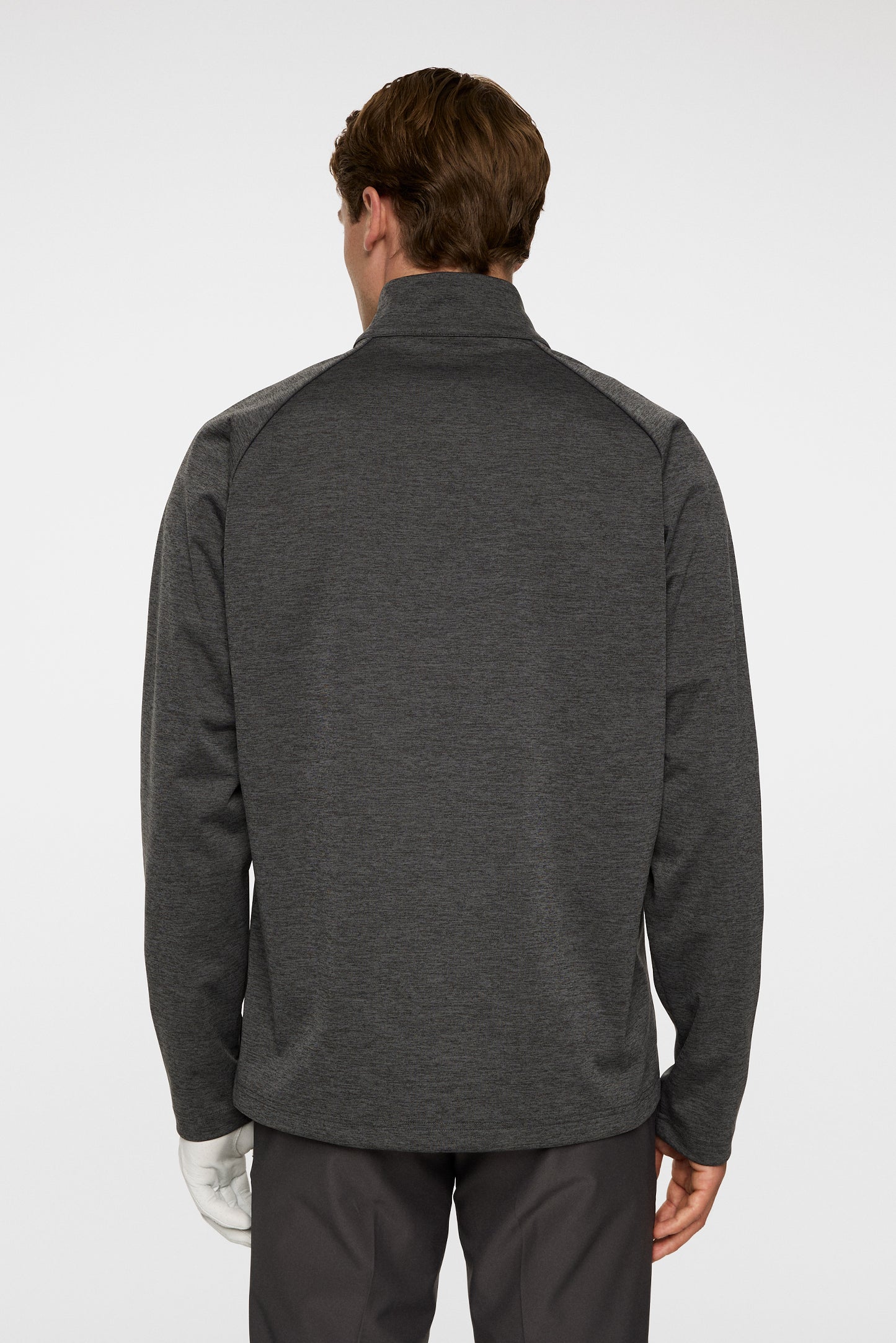 Raph Quilt Hybrid Jacket in Asphalt and Black Melange by J.Lindeberg