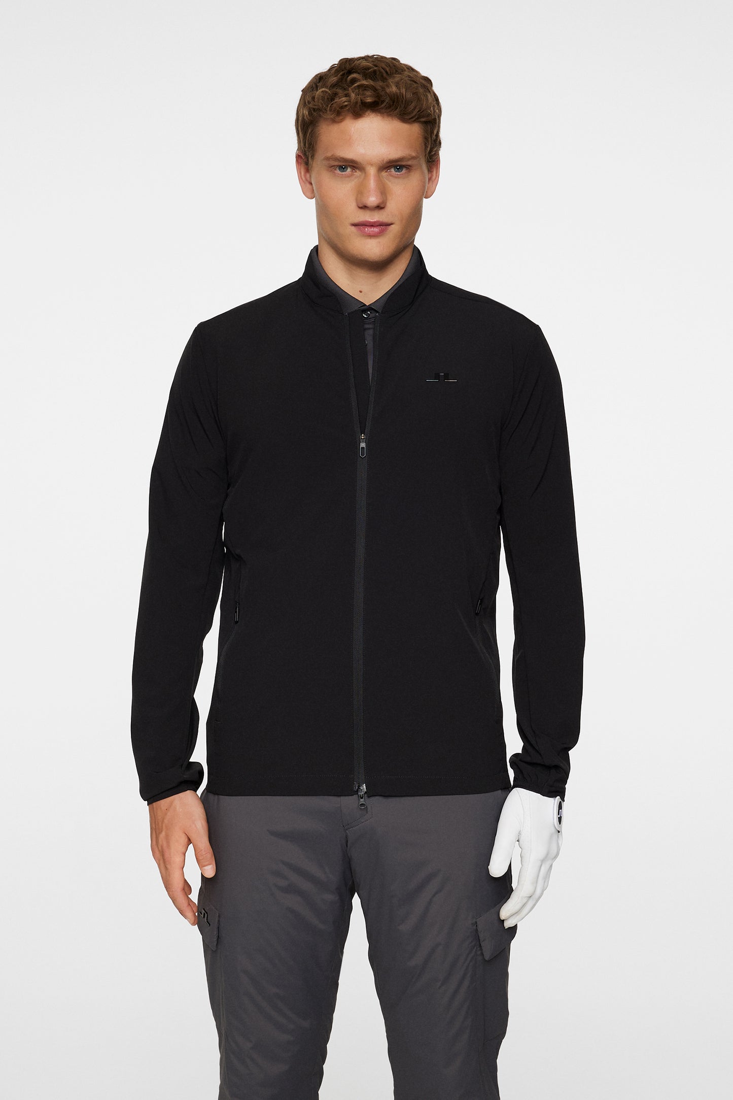 KV Hybrid Golf Jacket in Black by J.Lindeberg