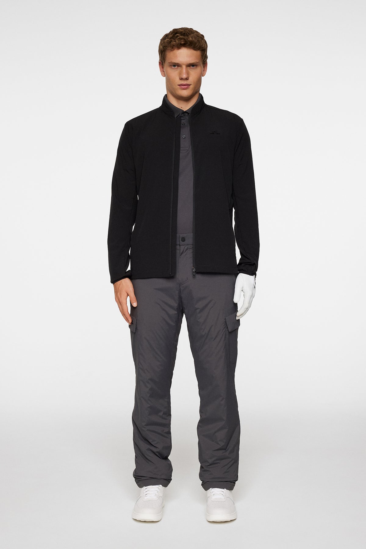 KV Hybrid Golf Jacket in Black by J.Lindeberg