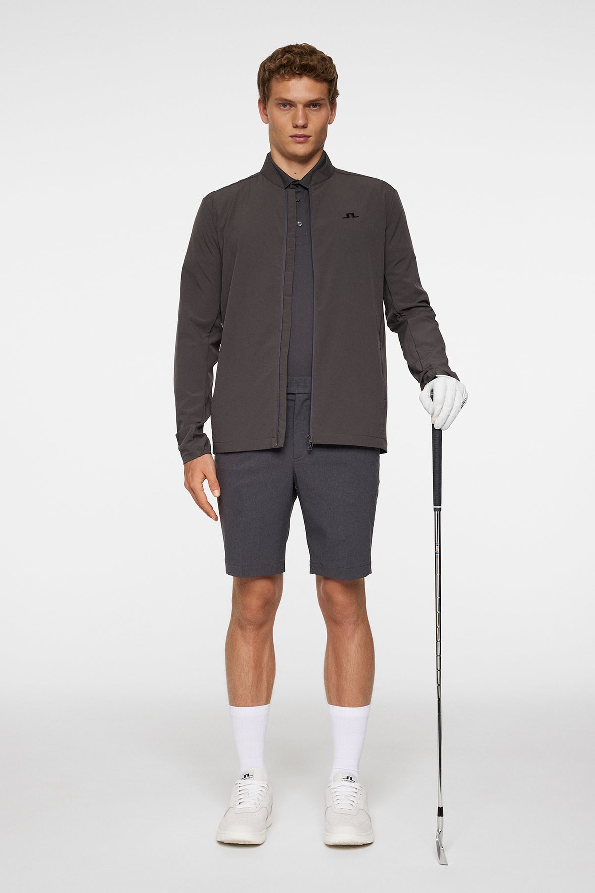 KV Hybrid Golf Jacket in Asphalt by J.Lindeberg
