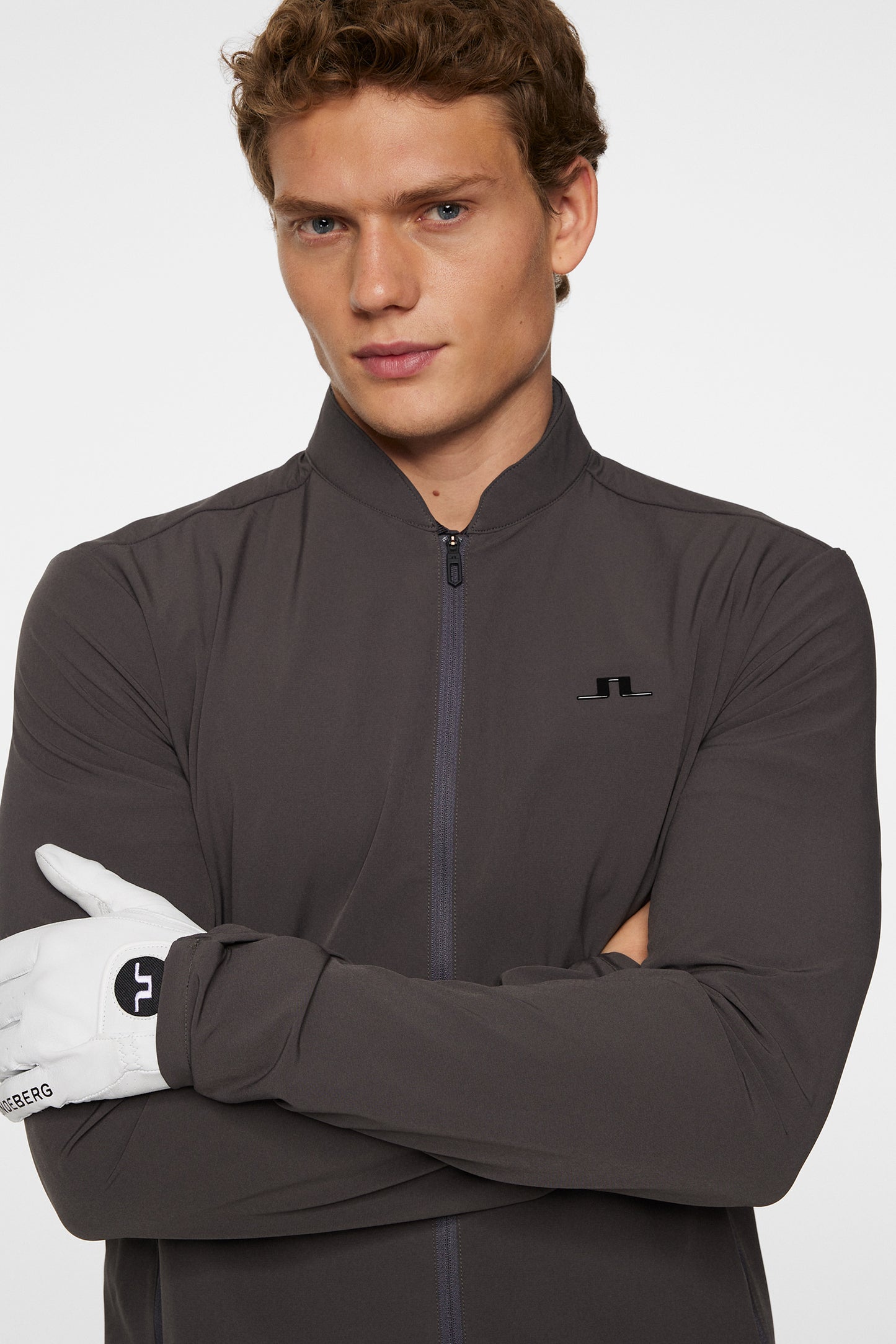 KV Hybrid Golf Jacket in Asphalt by J.Lindeberg