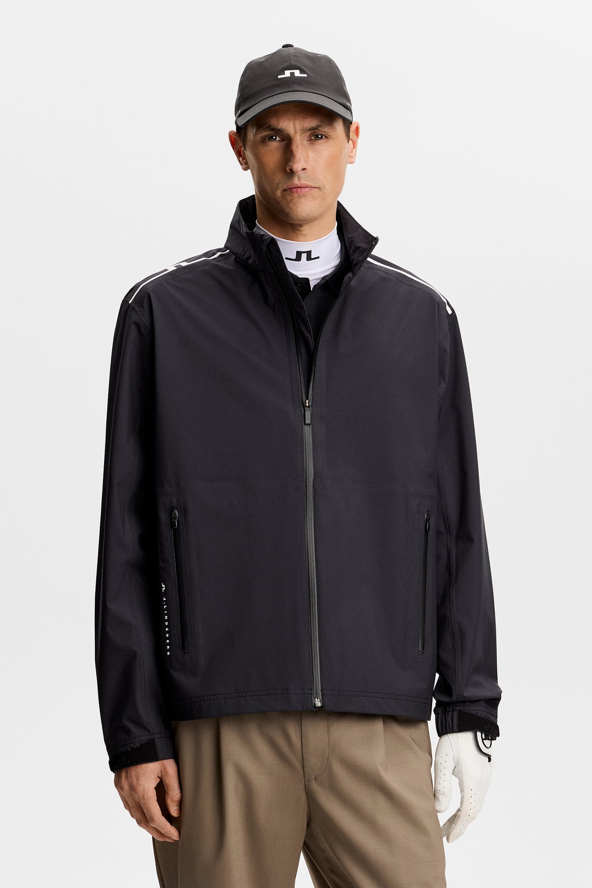 Shay Rain Jacket in Black by J.Lindeberg