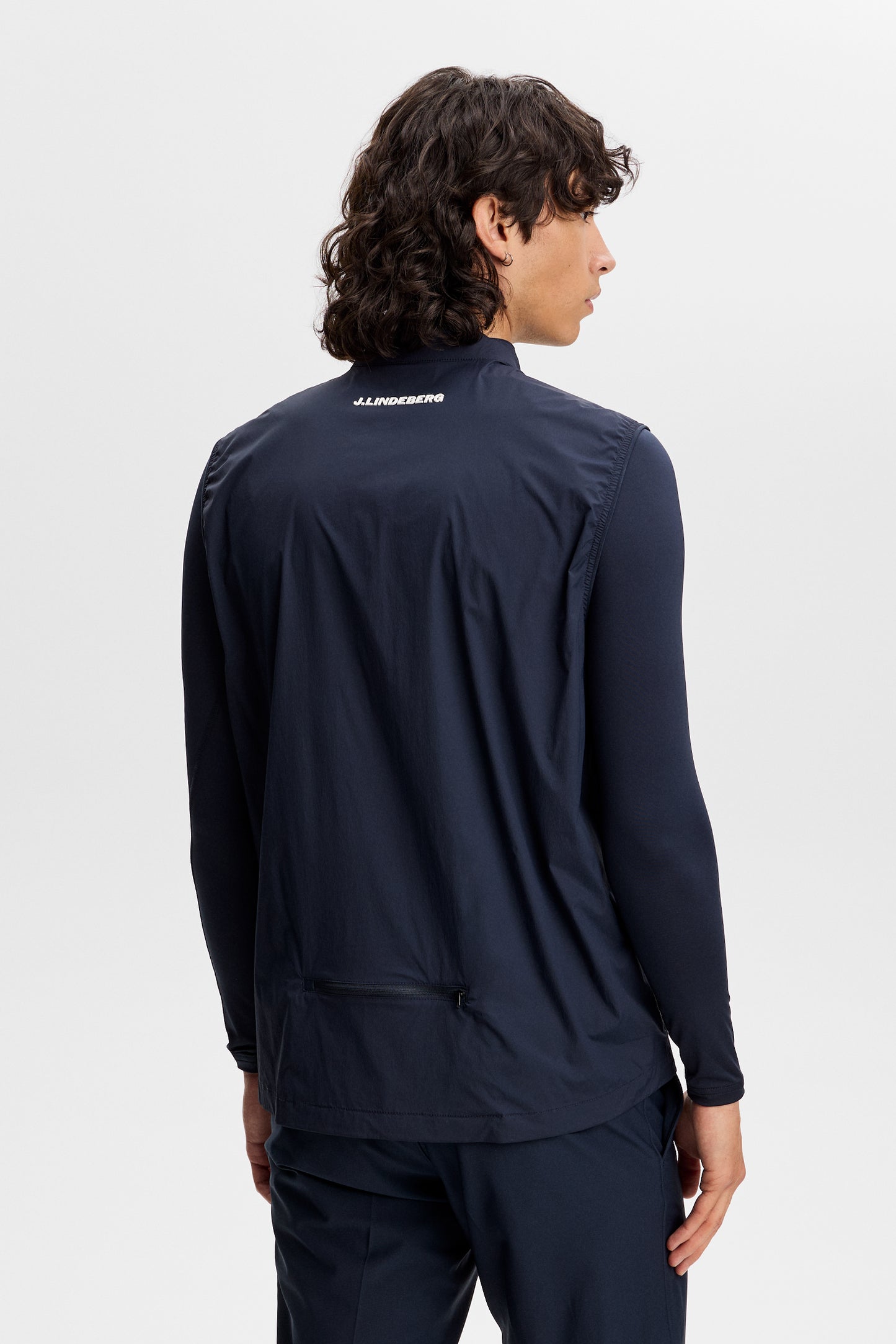 Tour Tech Packable Vest in JL Navy by J.Lindeberg