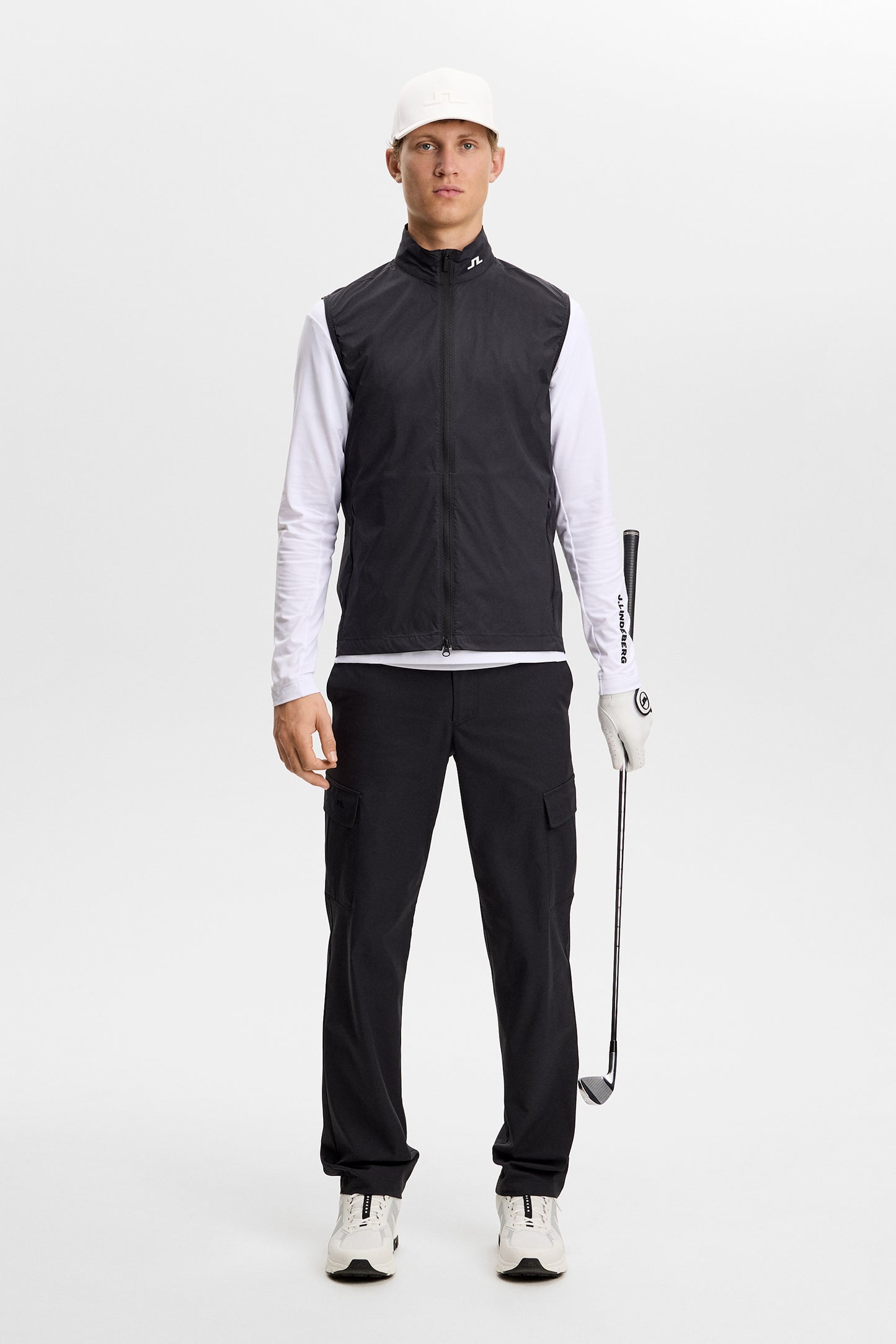 Tour Tech Packable Vest in Black by J.Lindeberg