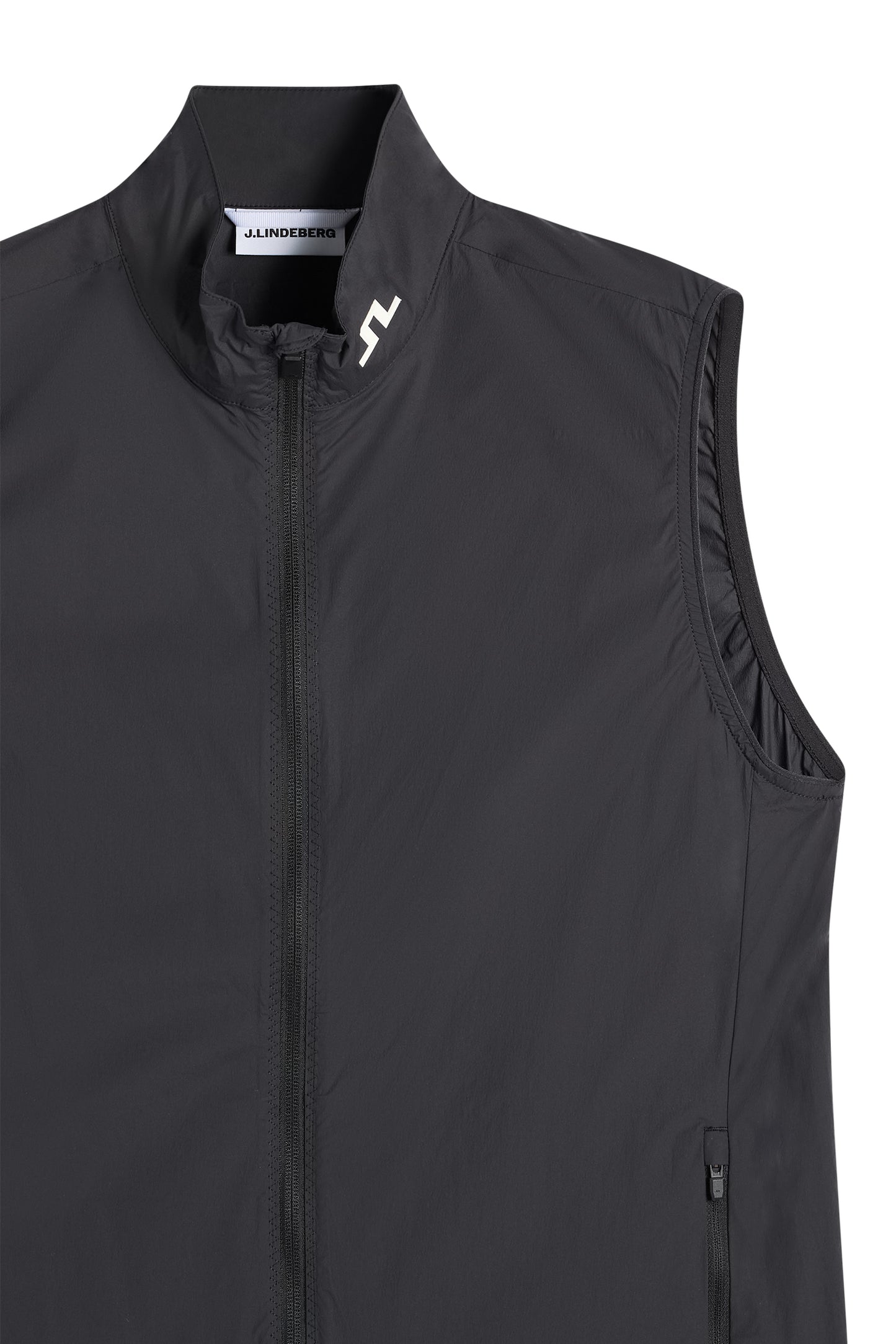 Tour Tech Packable Vest in Black by J.Lindeberg