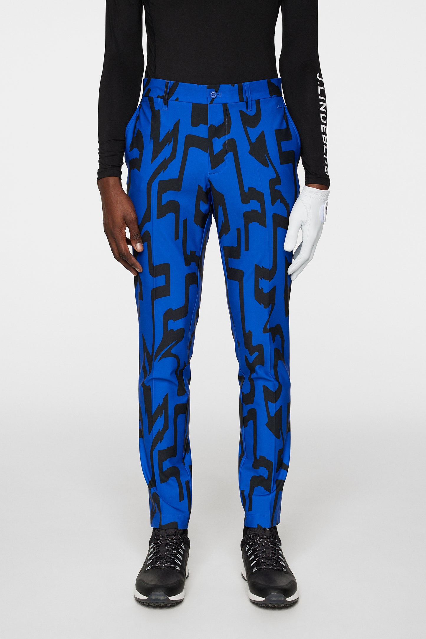 Ellott Print Pant in Glitch Bridge Blue by J.Lindeberg