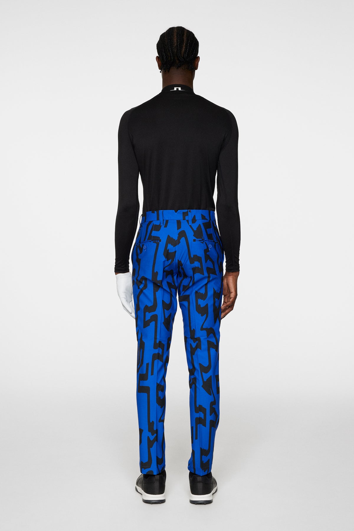 Ellott Print Pant in Glitch Bridge Blue by J.Lindeberg