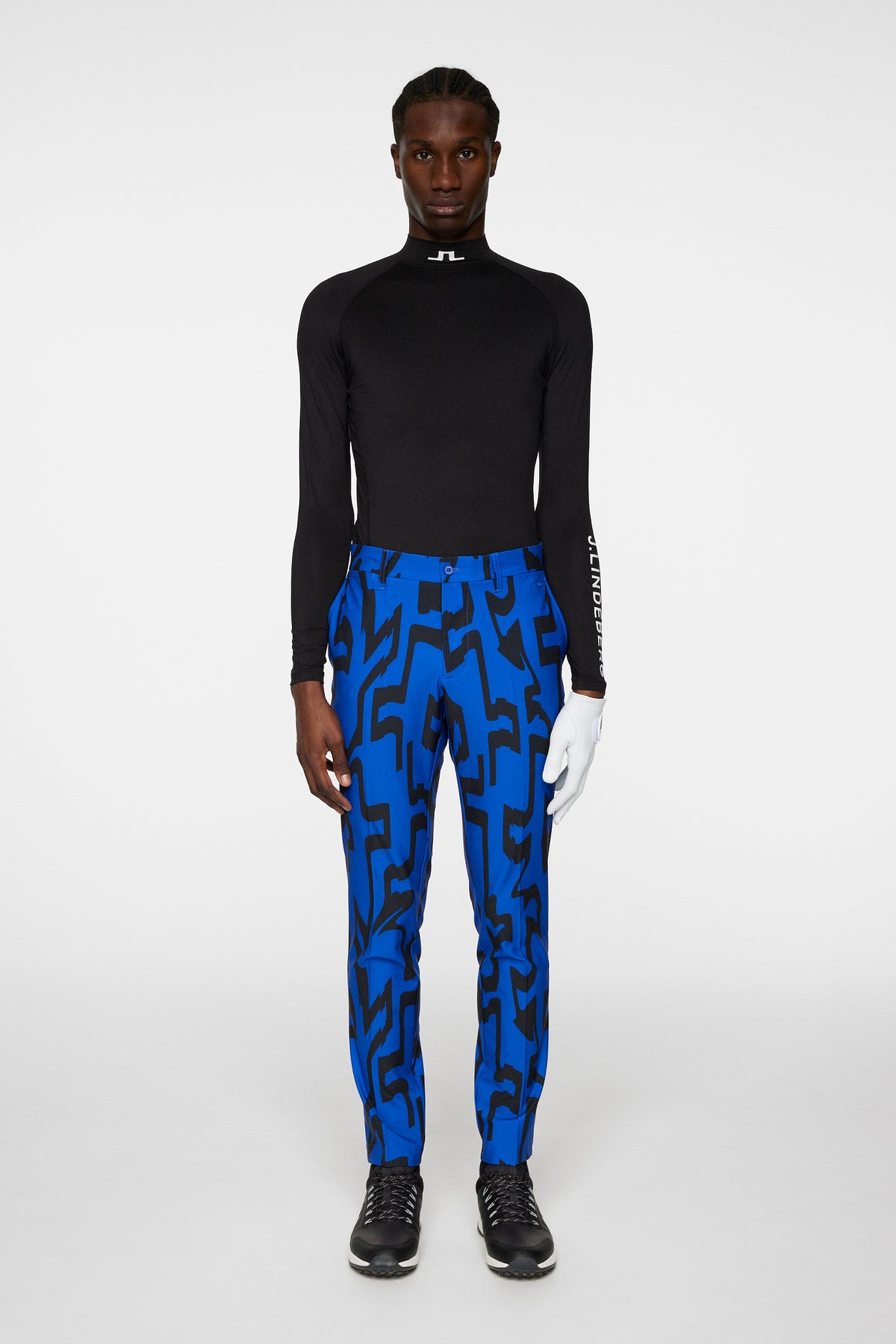 Ellott Print Pant in Glitch Bridge Blue by J.Lindeberg