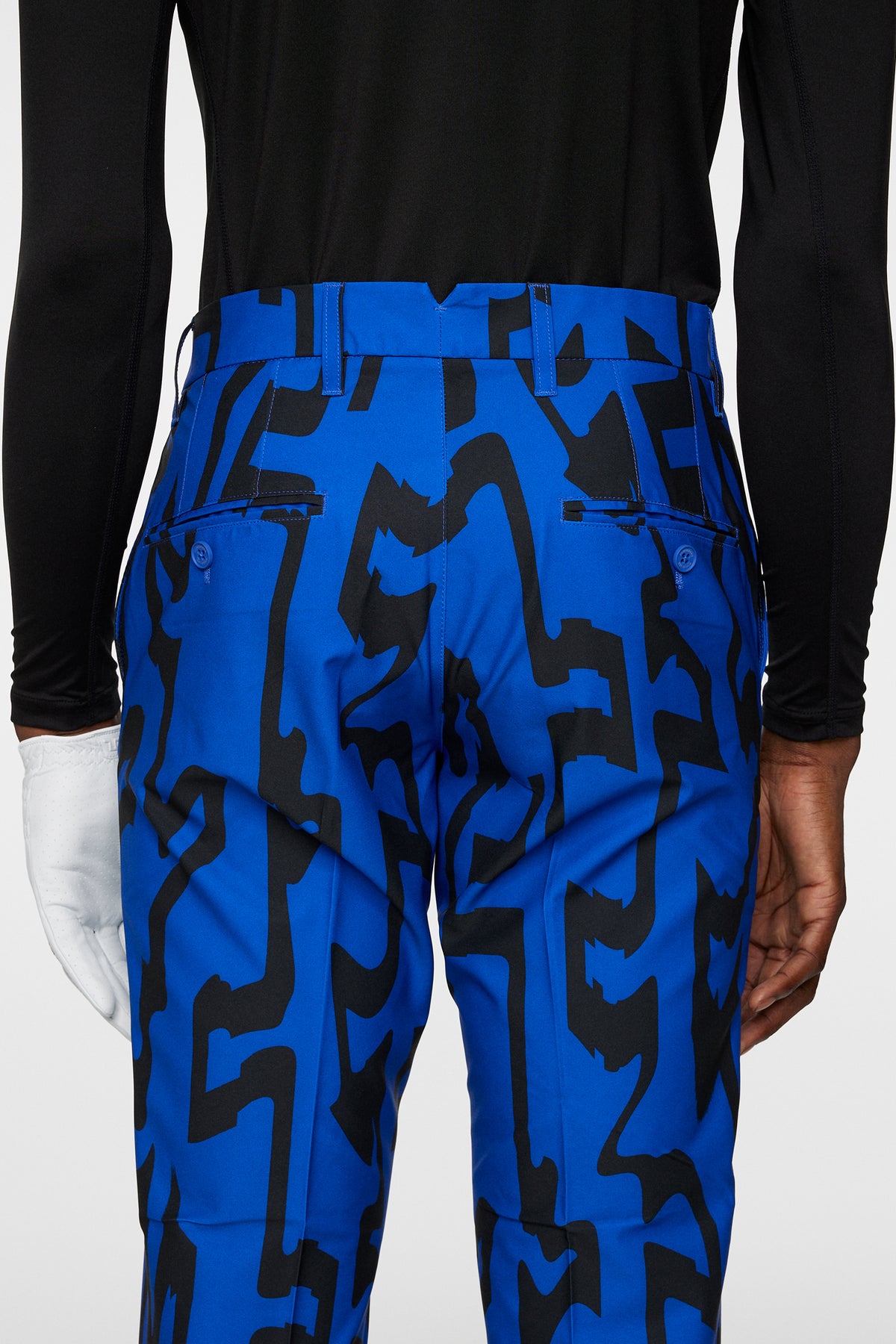 Ellott Print Pant in Glitch Bridge Blue by J.Lindeberg