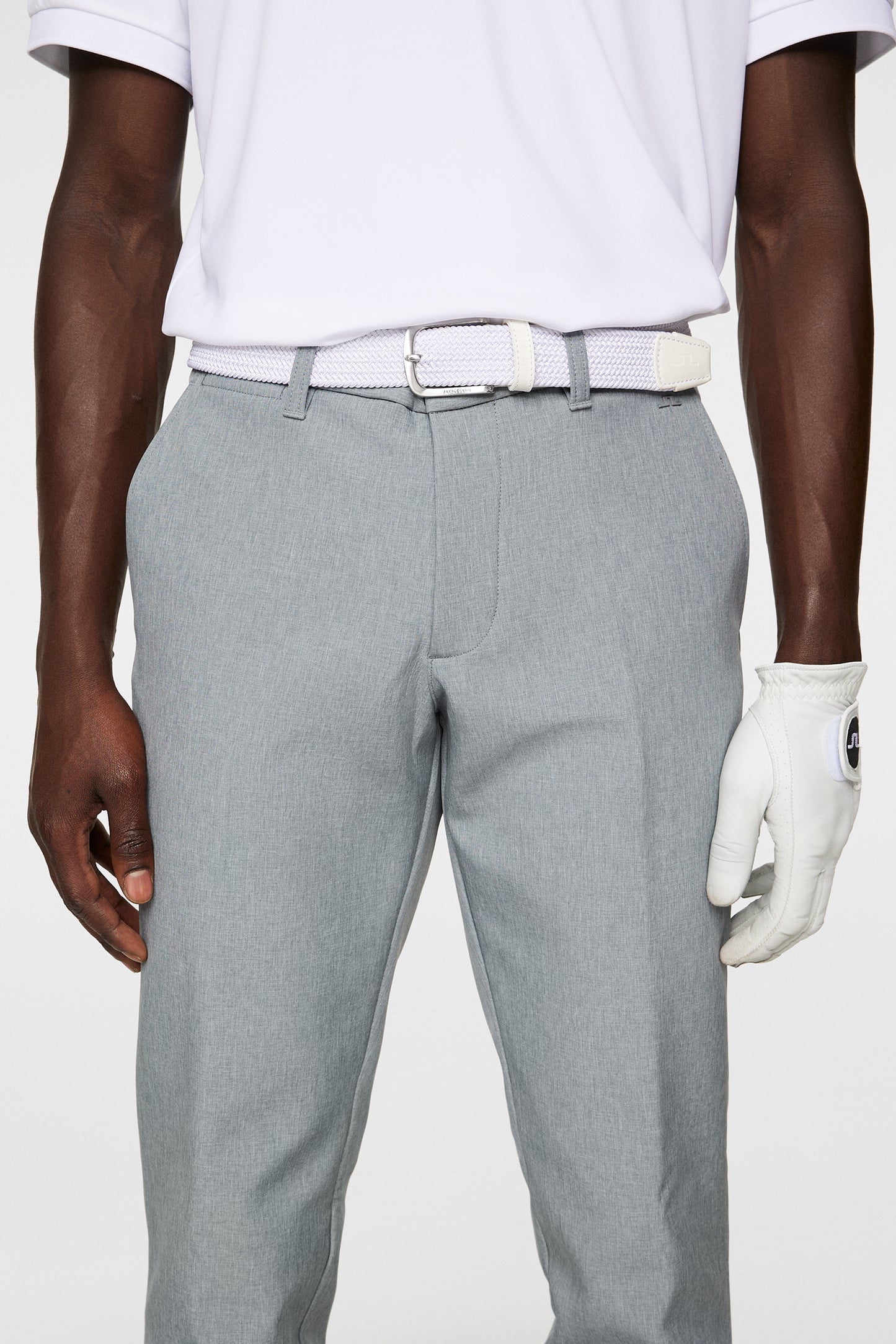 Ellott Bonded Fleece Pant in Medium Grey Melange by J.Lindeberg