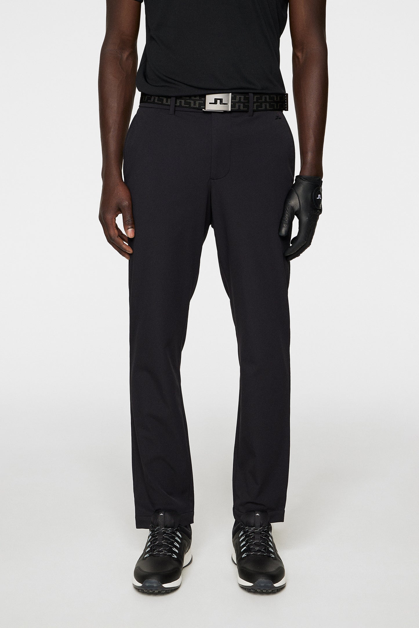 Axil Fleece Twill Pant in Black by J.Lindeberg