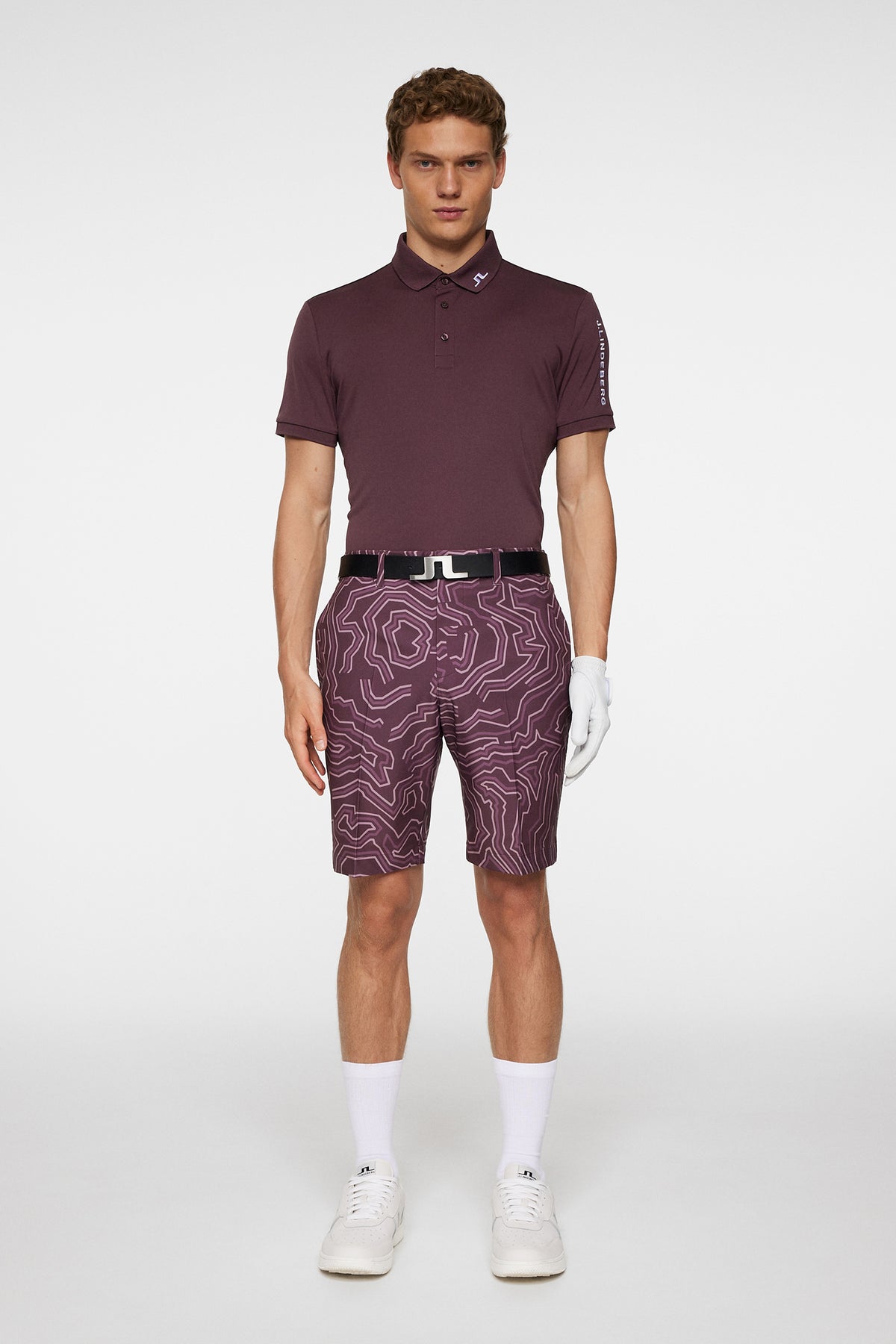 Eloy Print Shorts in Topo Huckleberry L by J.Lindeberg