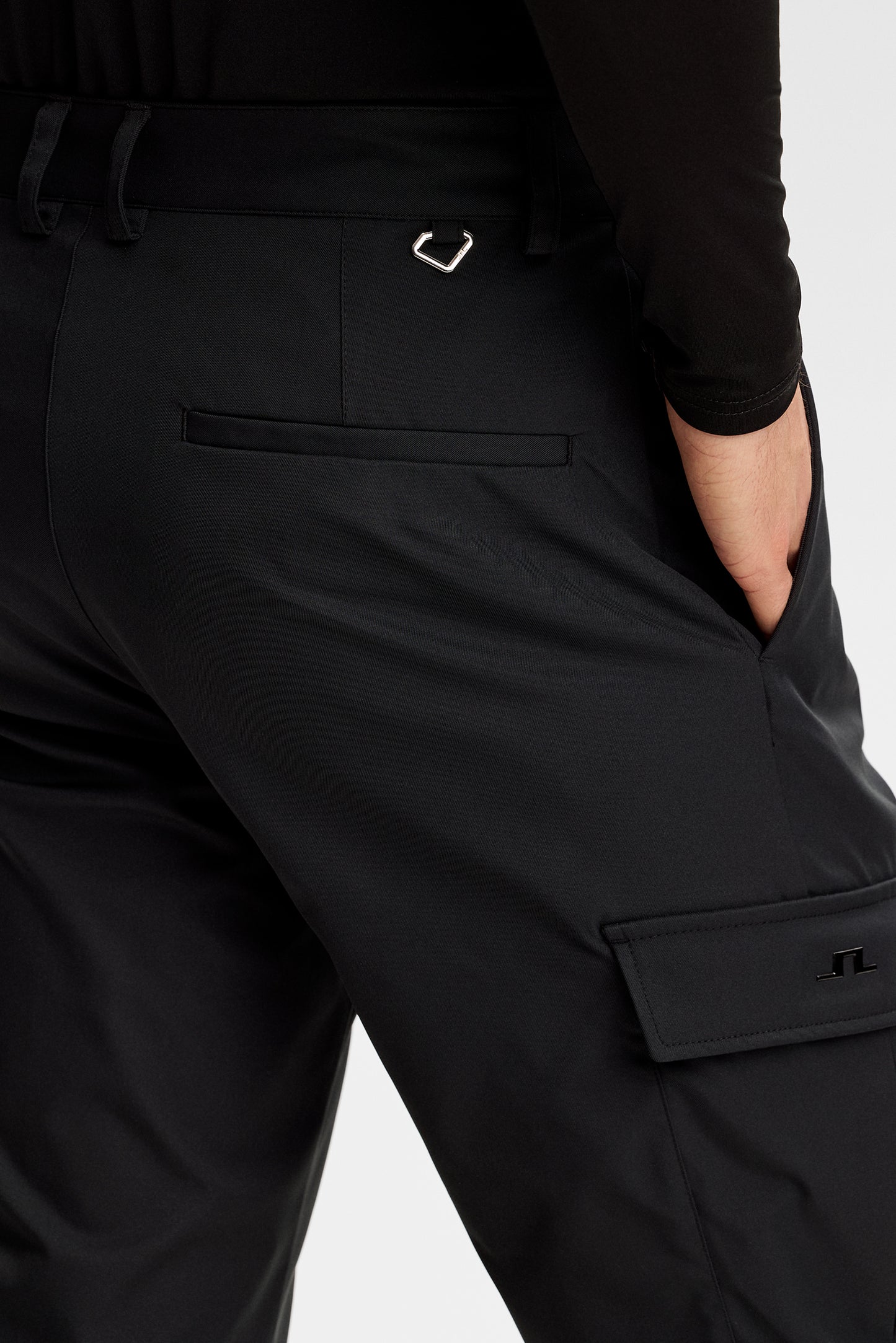 Aksel Cargo Pant in Black by J.Lindeberg