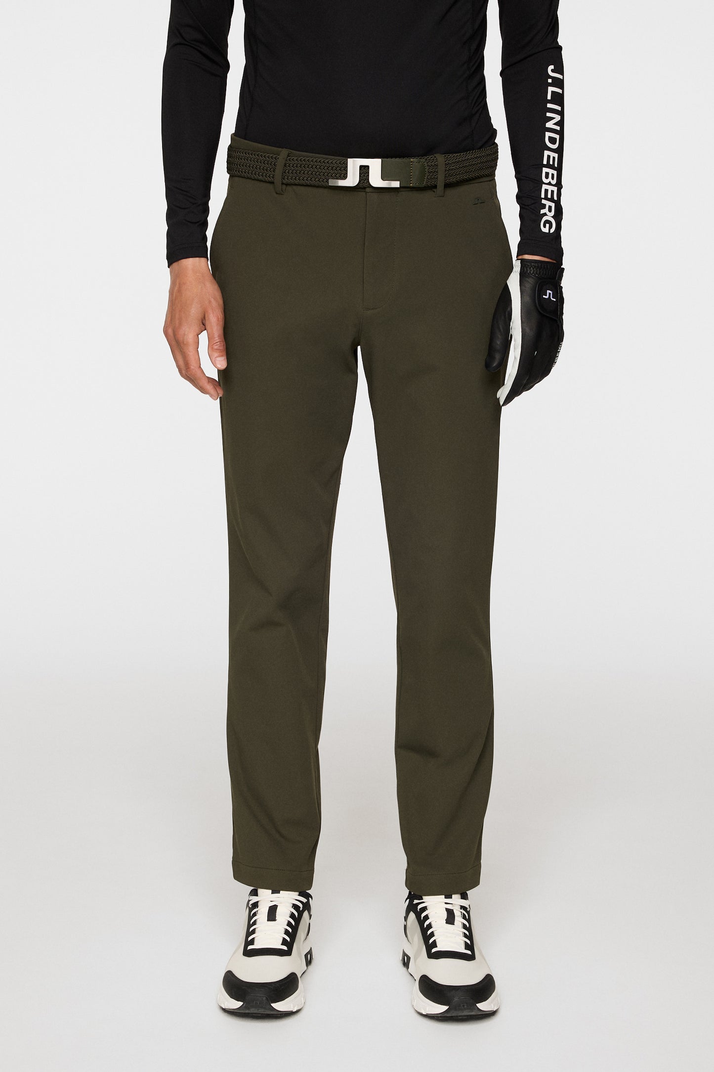 Axil Fleece Twill Pant in Forest Green by J.Lindeberg