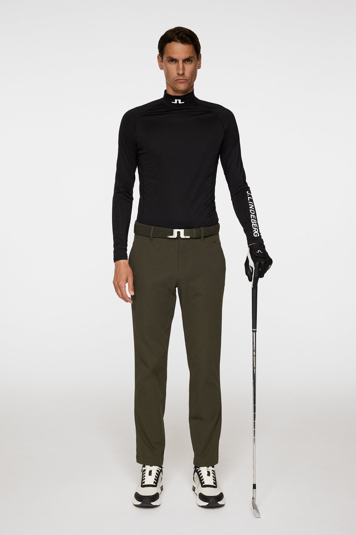 Axil Fleece Twill Pant in Forest Green by J.Lindeberg