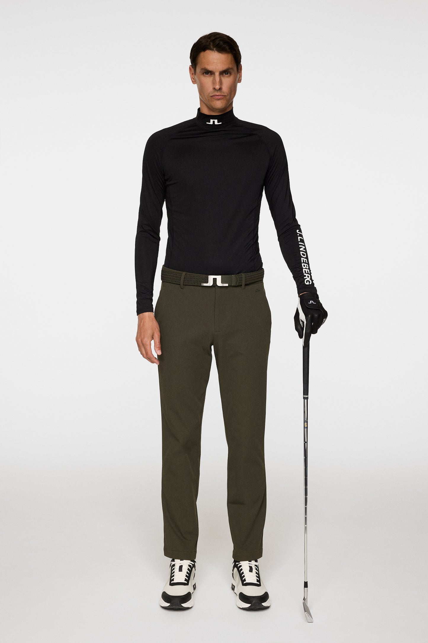 Axil Fleece Twill Pant in Forest Green by J.Lindeberg