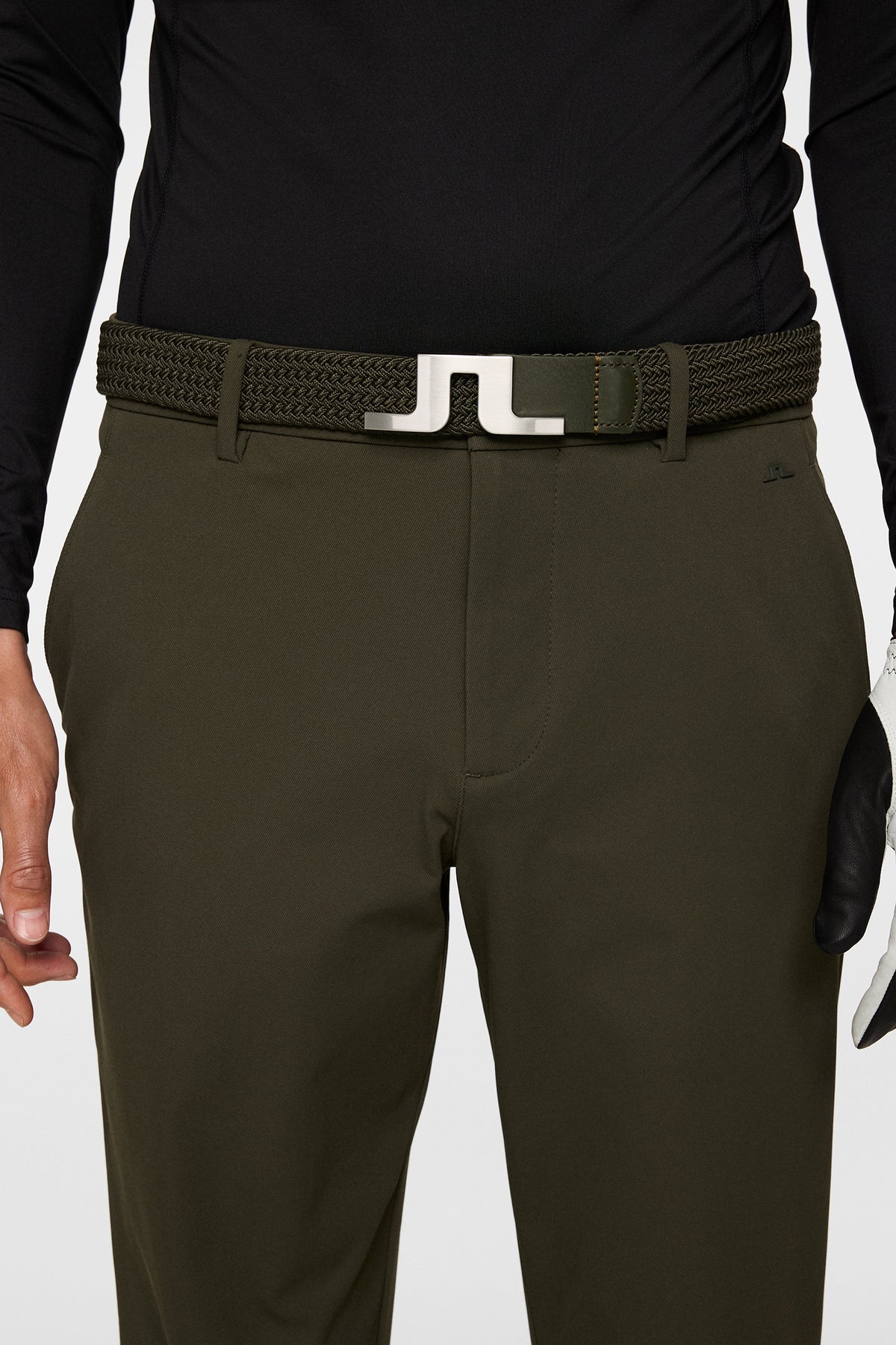 Axil Fleece Twill Pant in Forest Green by J.Lindeberg